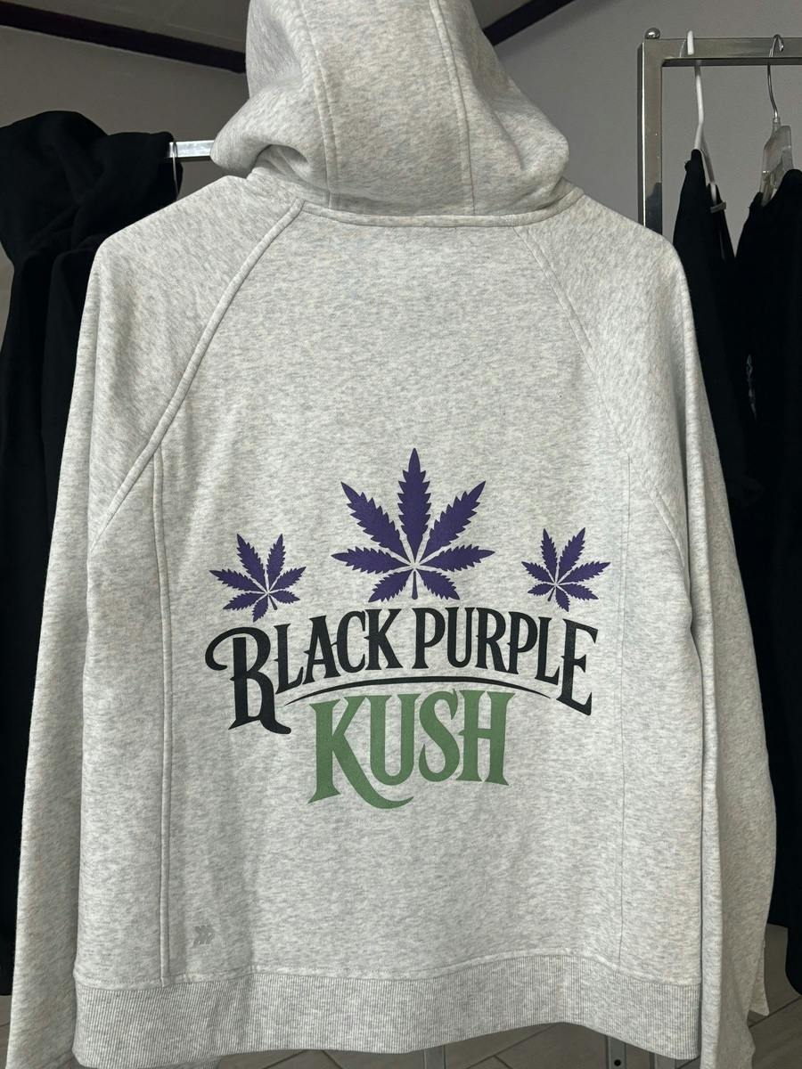 Black Purple Kush | Medium Gray Hoodie | BPK | Apparel