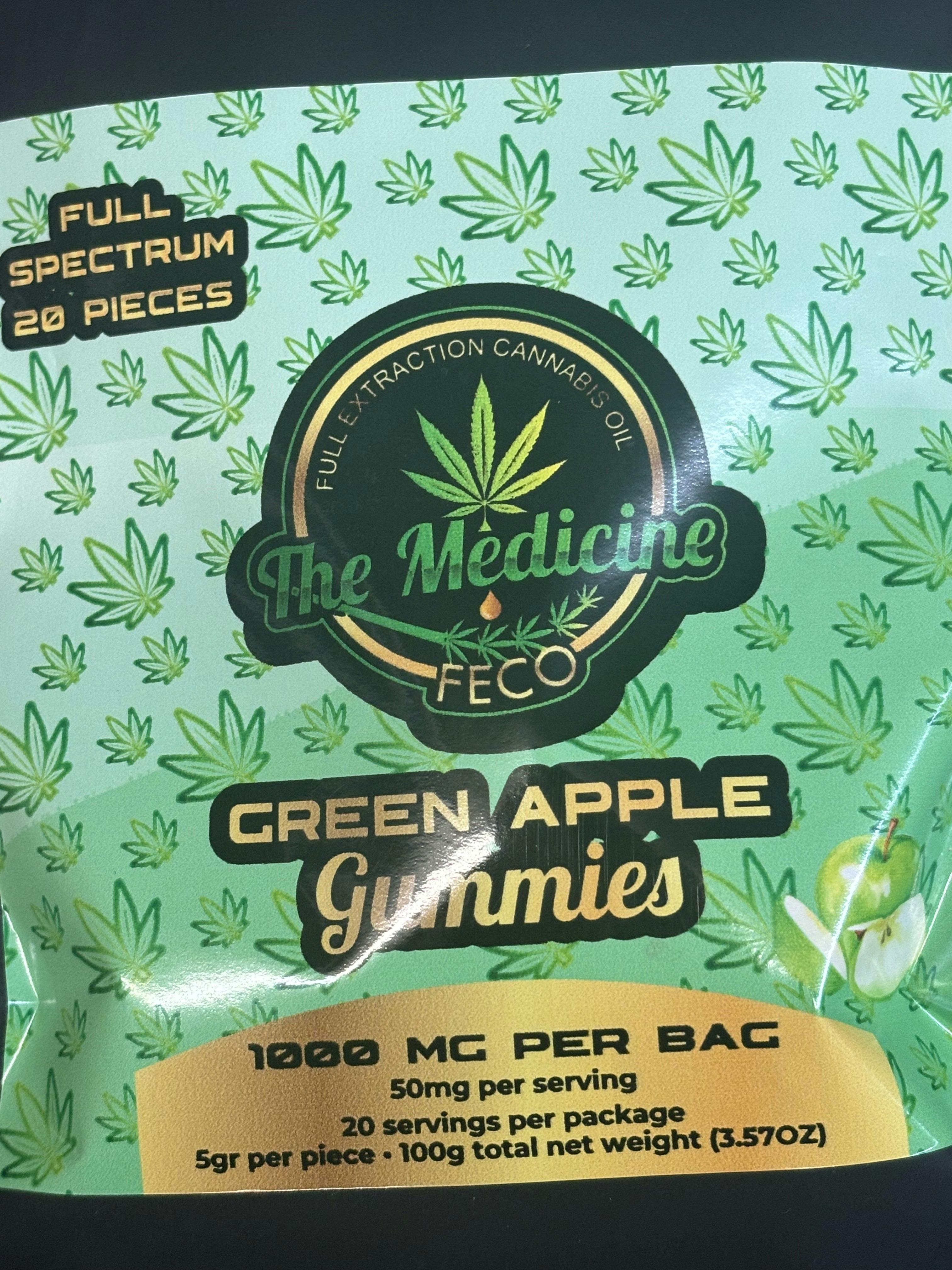 Full Spectrum | FECO | 1000mg Green Apple Gummies