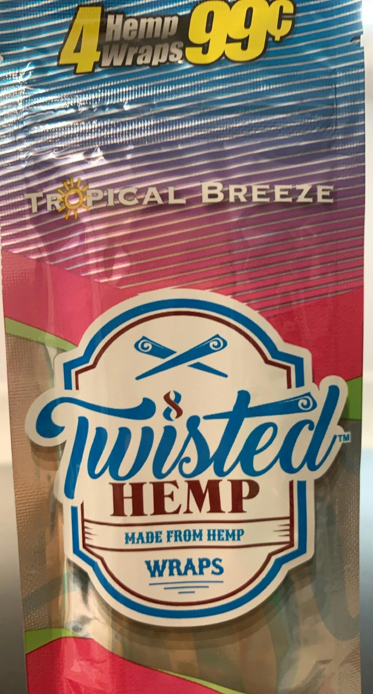Twisted Hemp Wraps - Tropical Breeze - 4 wraps at Black Purple Kush