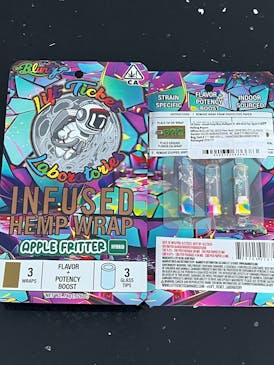 LIFT TICKET- APPLE FRITTER INFUSED HEMP WRAP PLUS GLASS TIPS (3 EACH)