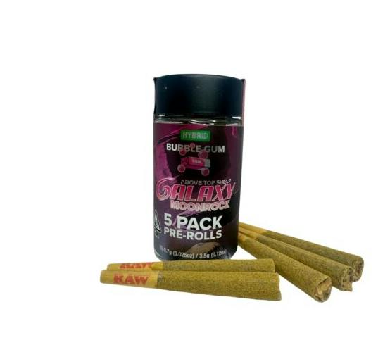 Bubblegum Moonrock Preroll 5 Pack