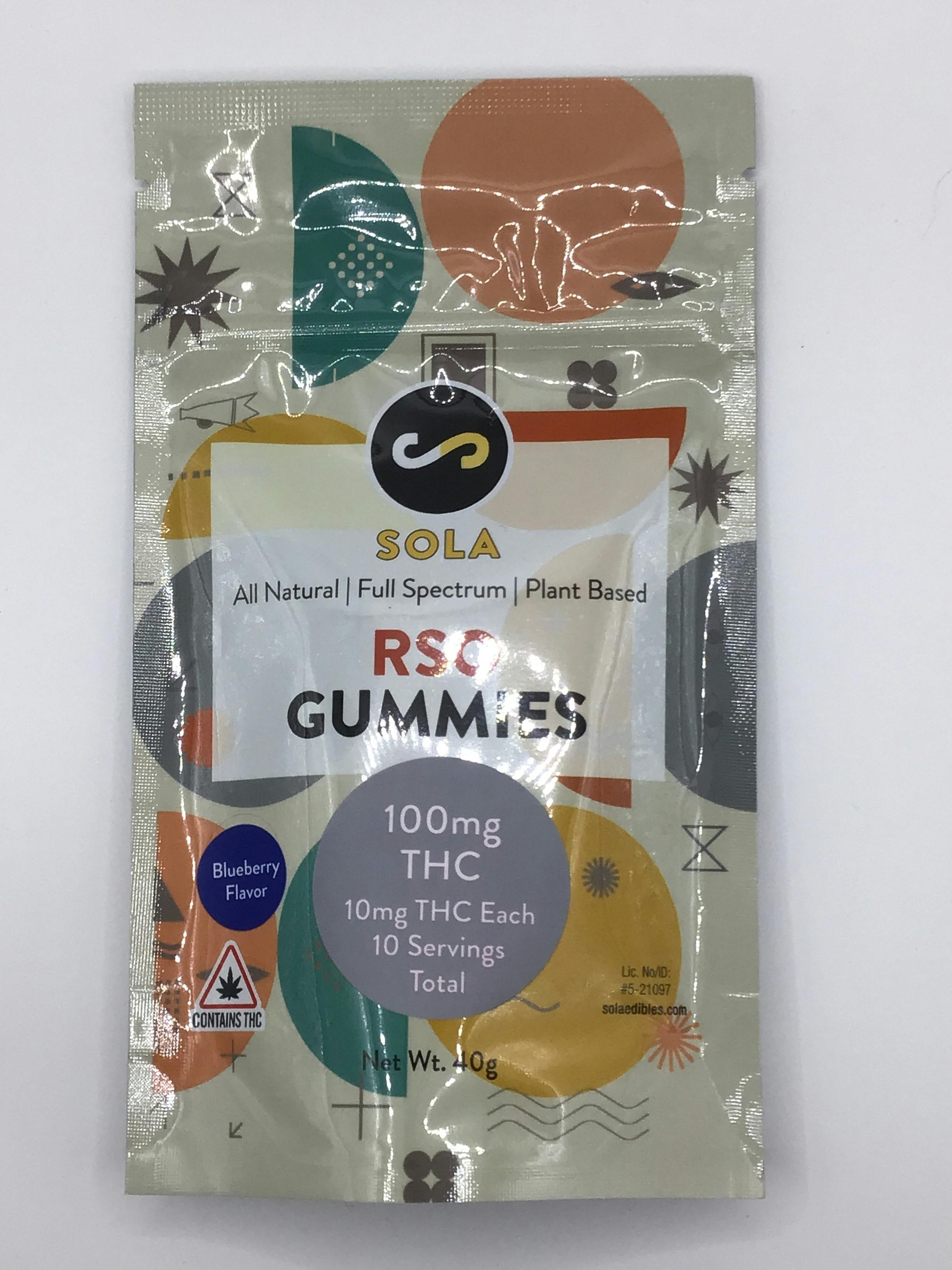 100mg RSO Gummies - Blueberry Flavor Pack