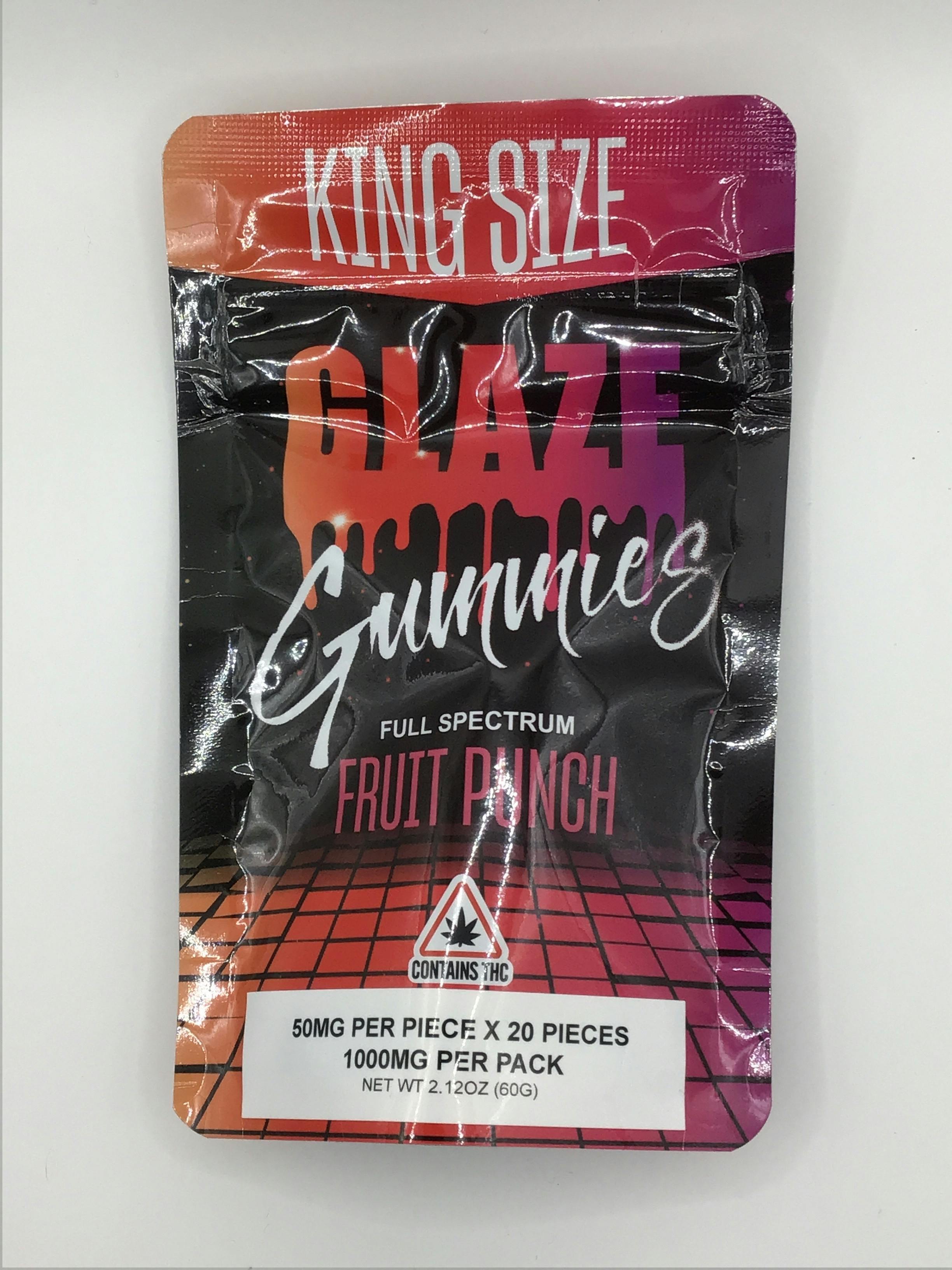 Glaze | Full Spectrum | Fruit Punch Gummies | 20pc | 1000mg (MED) by Glaze
