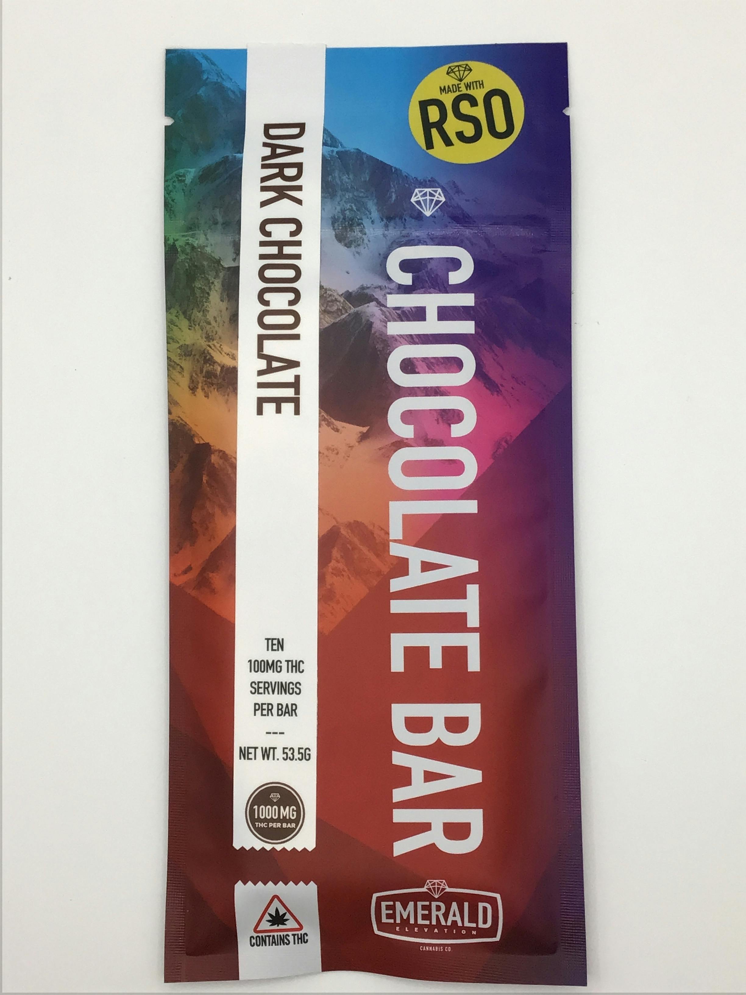 1000mg Full Spectrum Dark Chocolate Bar by Emerald Elevations
