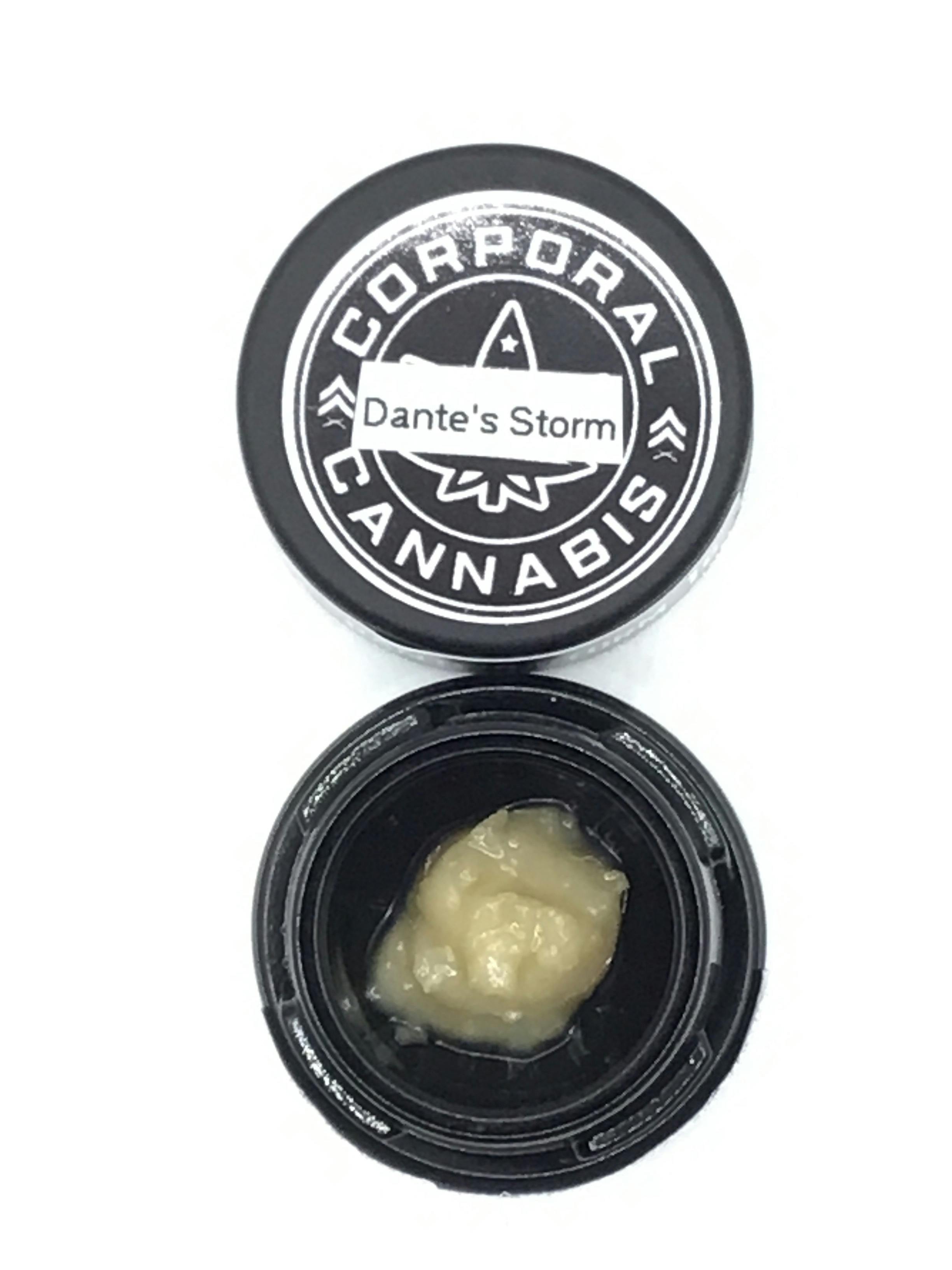 1g Dante's Storm Rosin by Corporal Cannabis