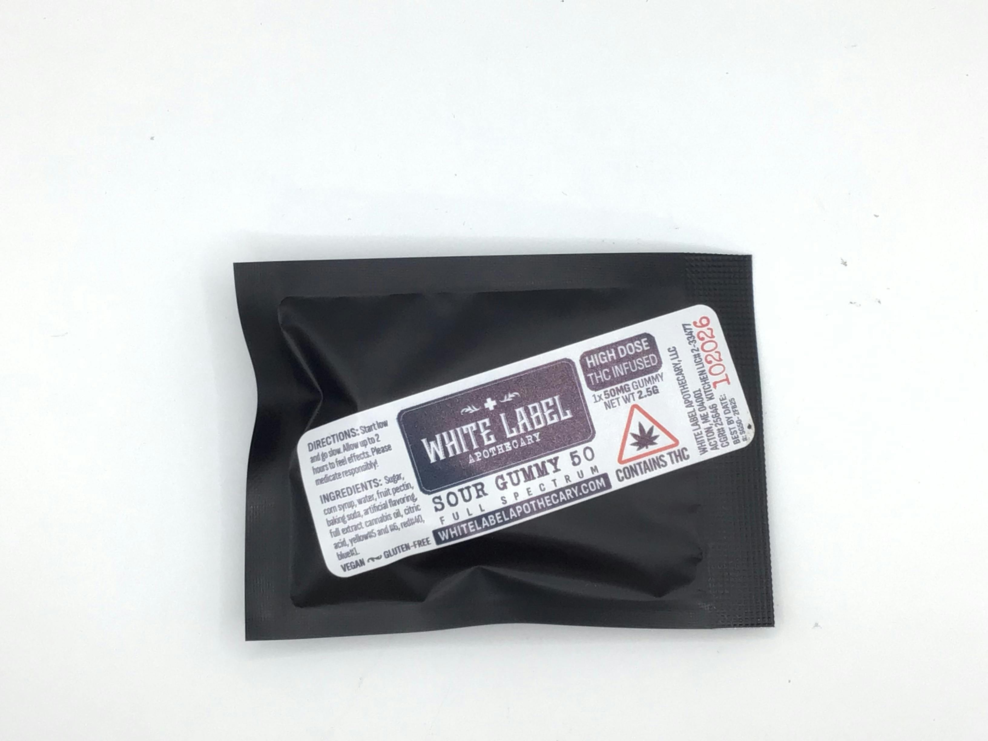 Sour Gummy 50 by White Label Apothecary