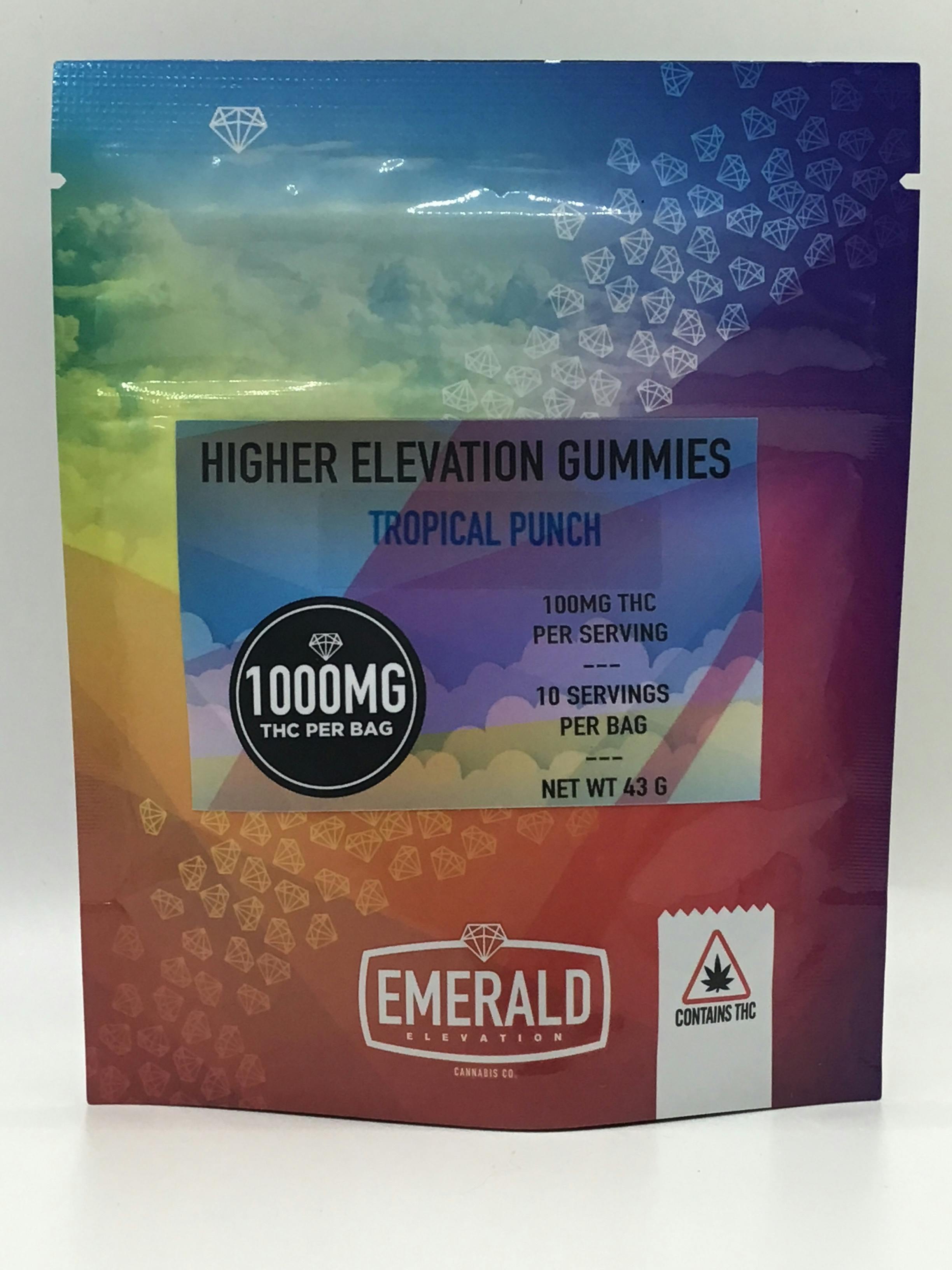 1,000mg Tropical Punch Gummies by Emerald Elevation
