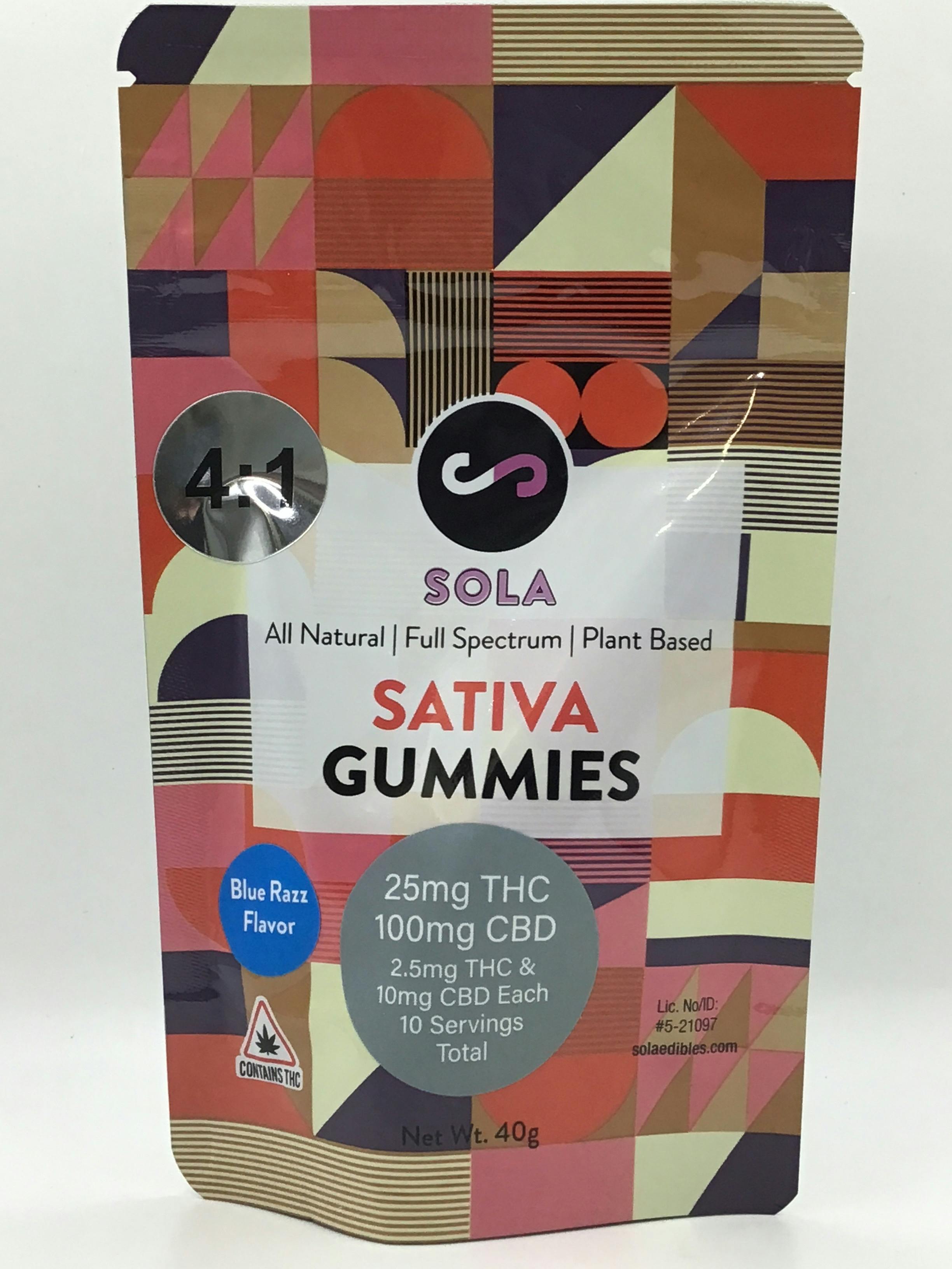 25mg Sativa 4:1 Gummies - Blue Razz Flavor Pack