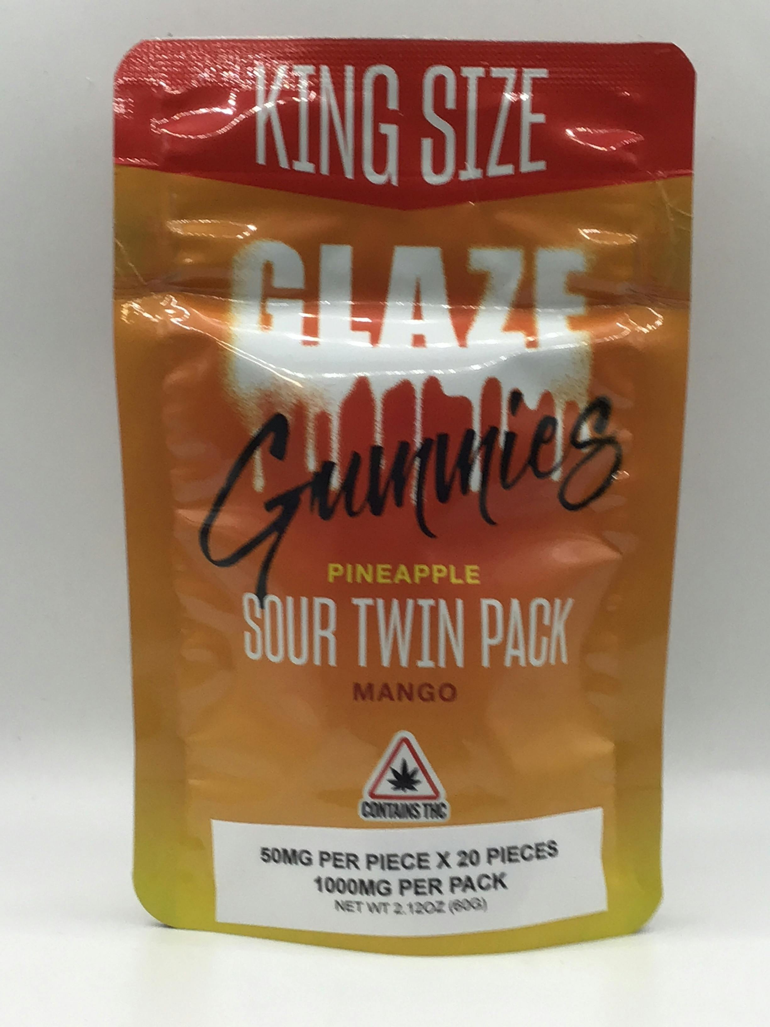 1000mg Pineapple/Mango King Size Twin Pack by Glaze