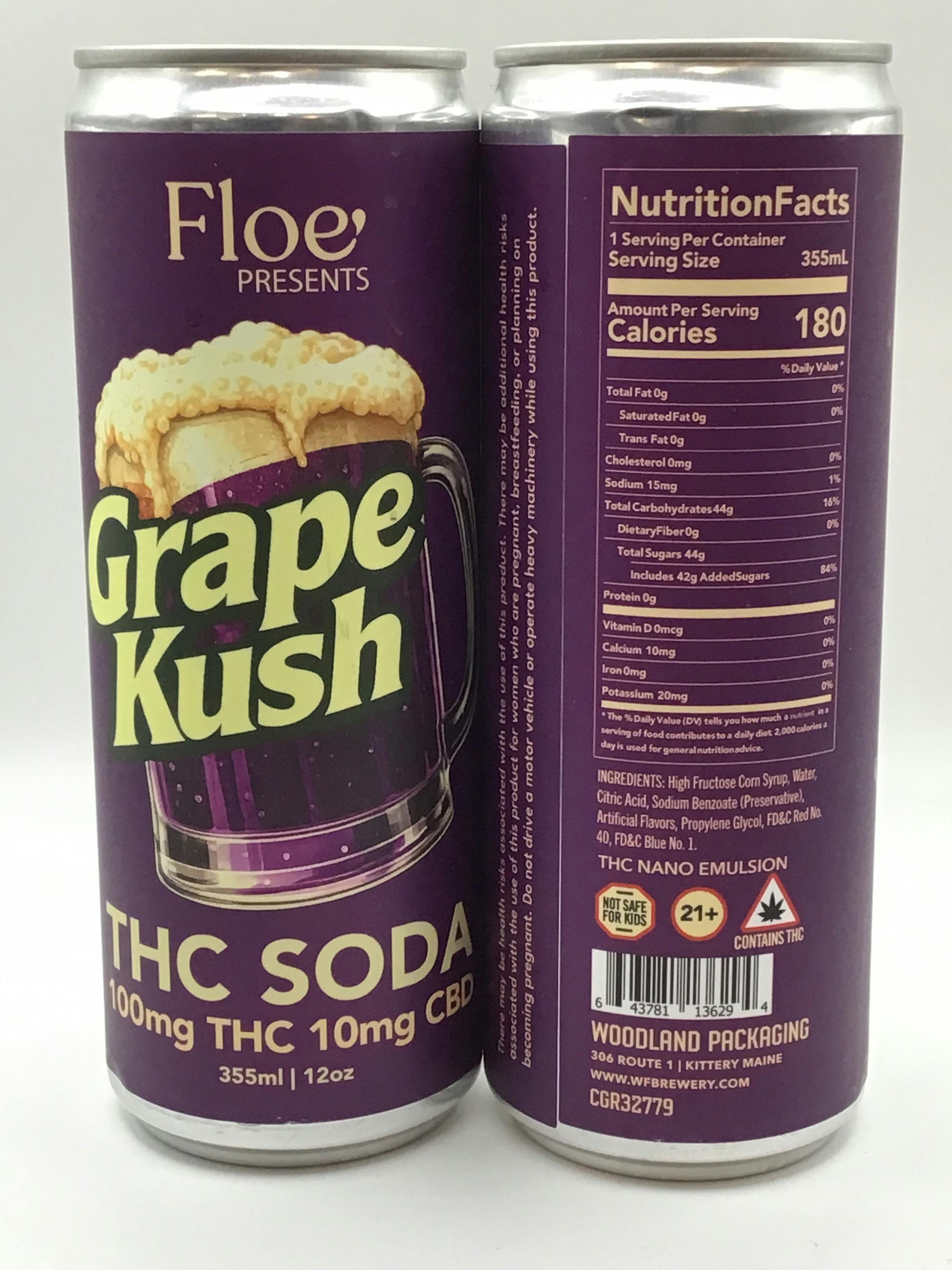 100mg 10:1 THC:CBD Grape Soda by Floe