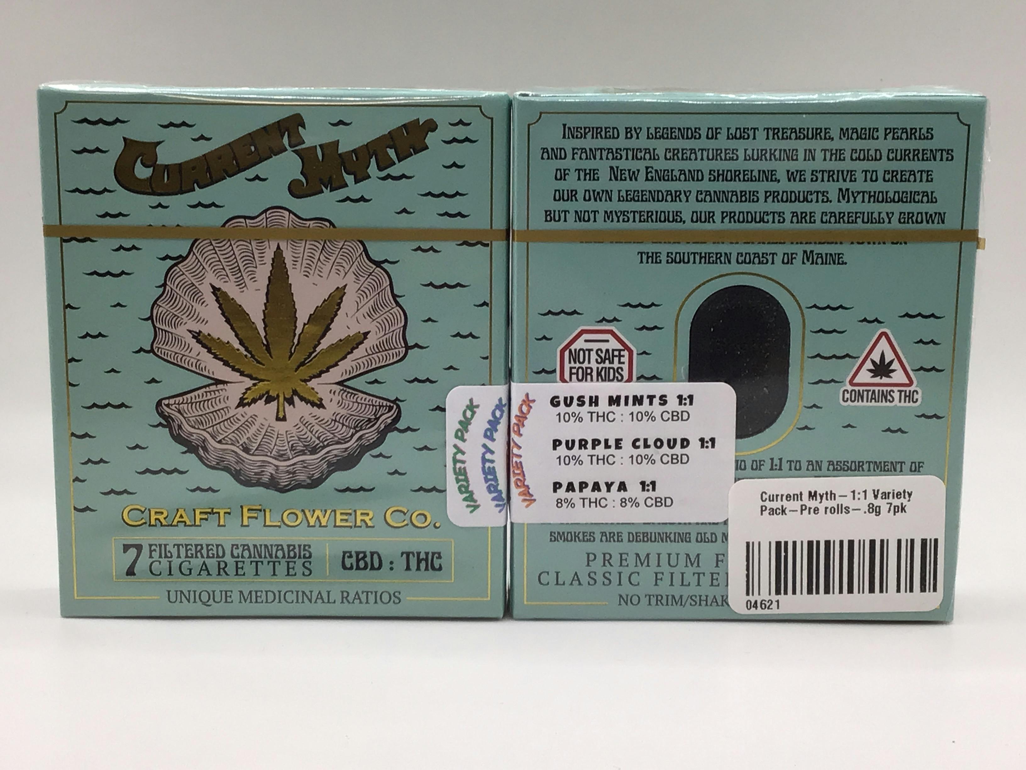1:1 CBD:THC Variety Pack Cannarettes | Joints | 0.8g | 7pk