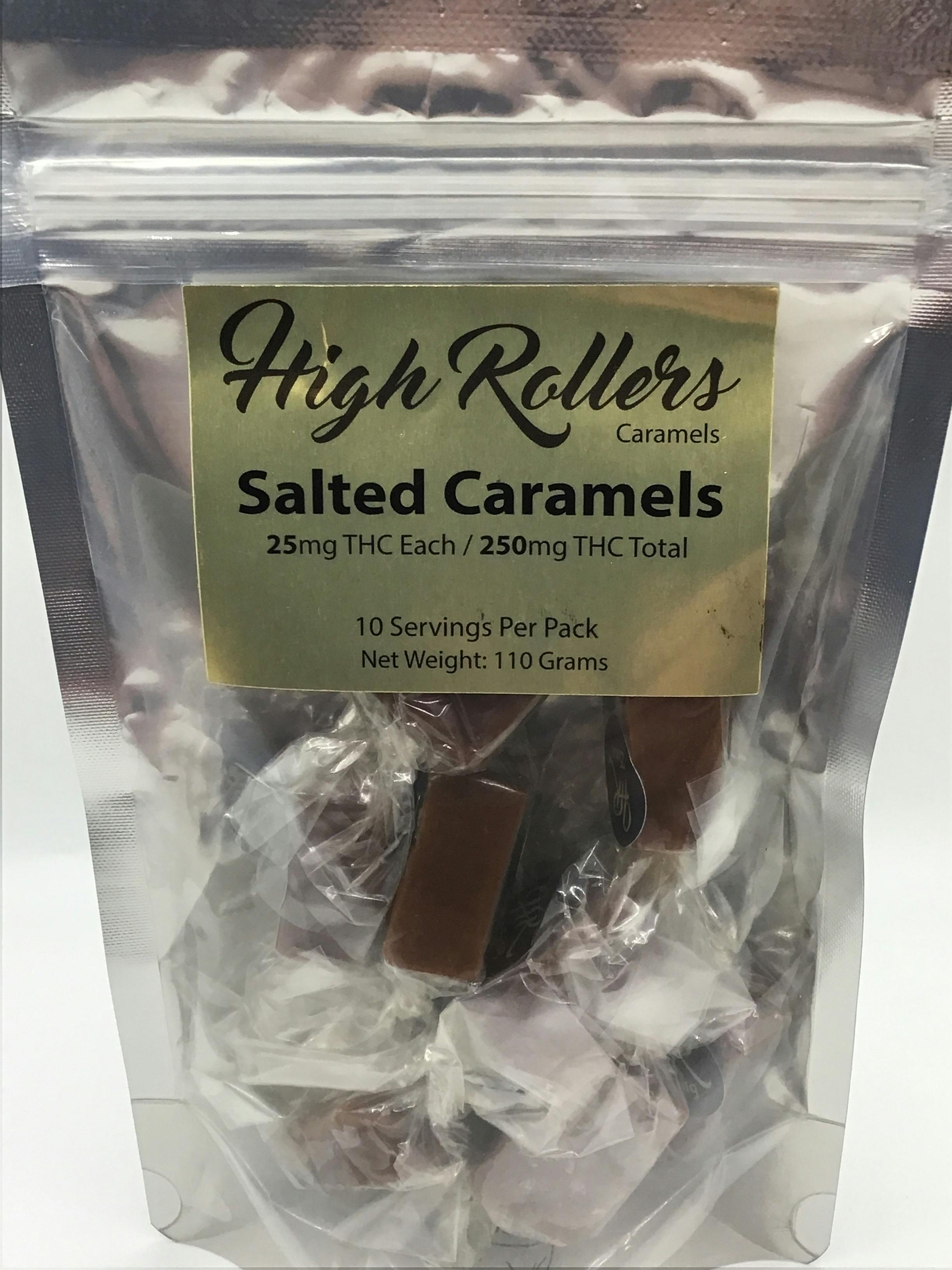 250mg Salted Caramels by High Rollers