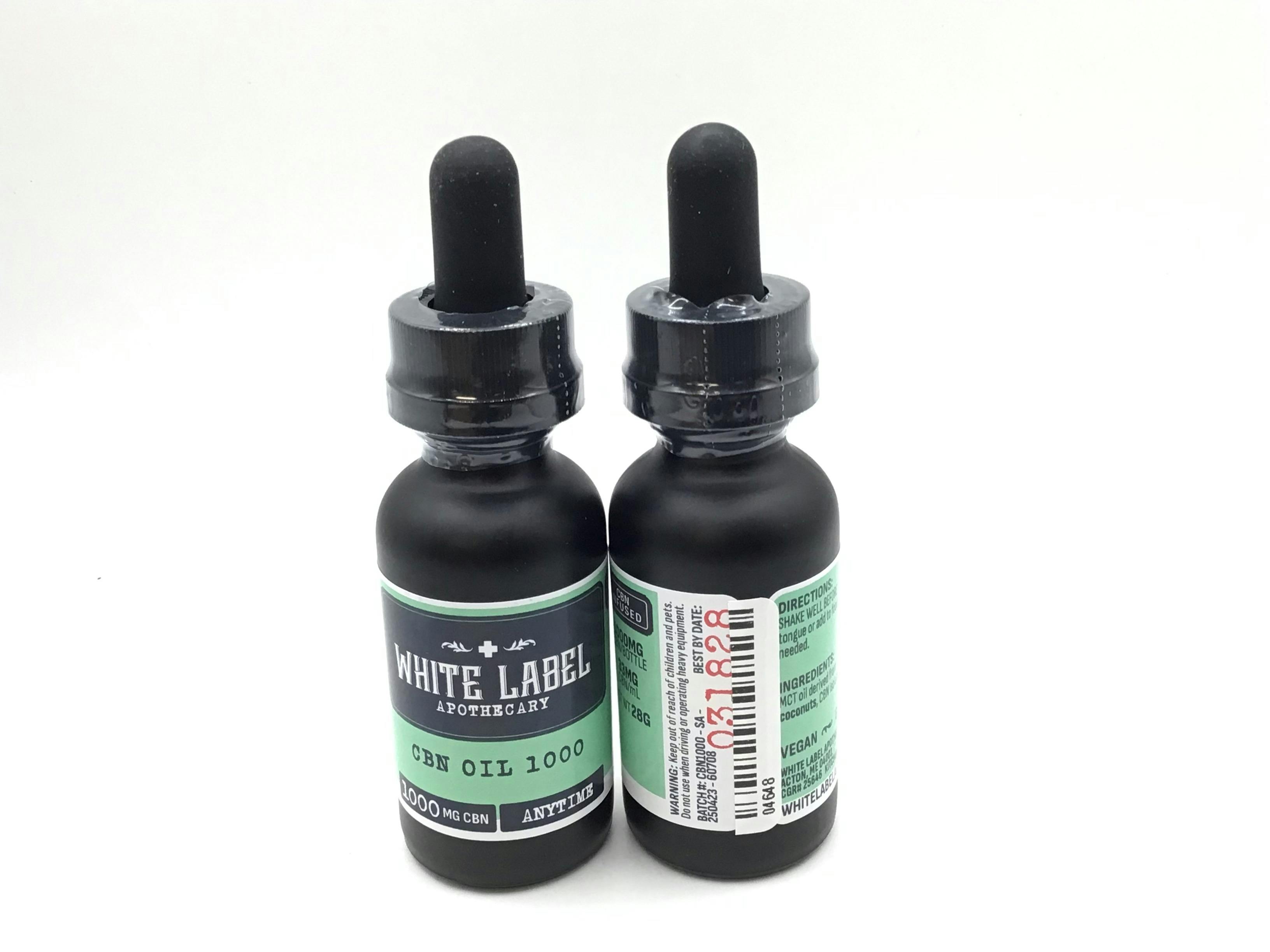 1,000mg CBN Anytime Tincture by White Label Apothecary