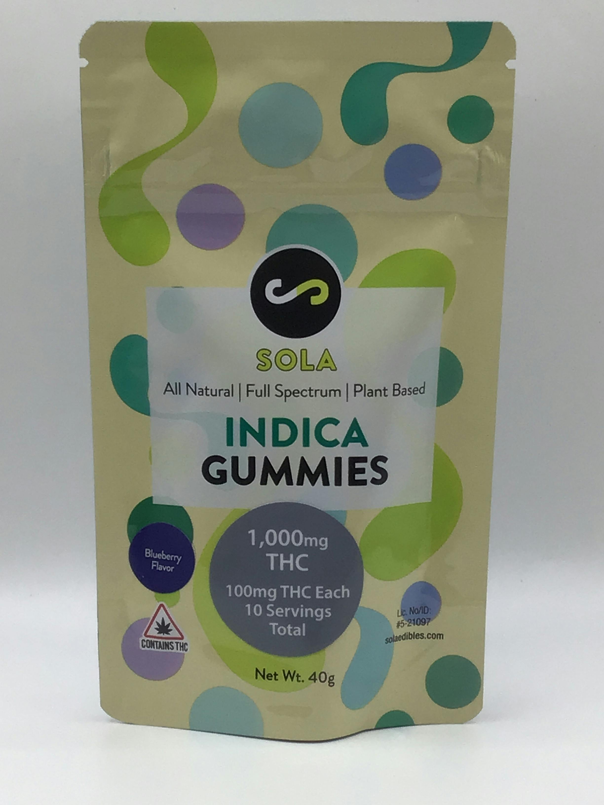 1000mg Indica Gummies - Blueberry Flavor Pack