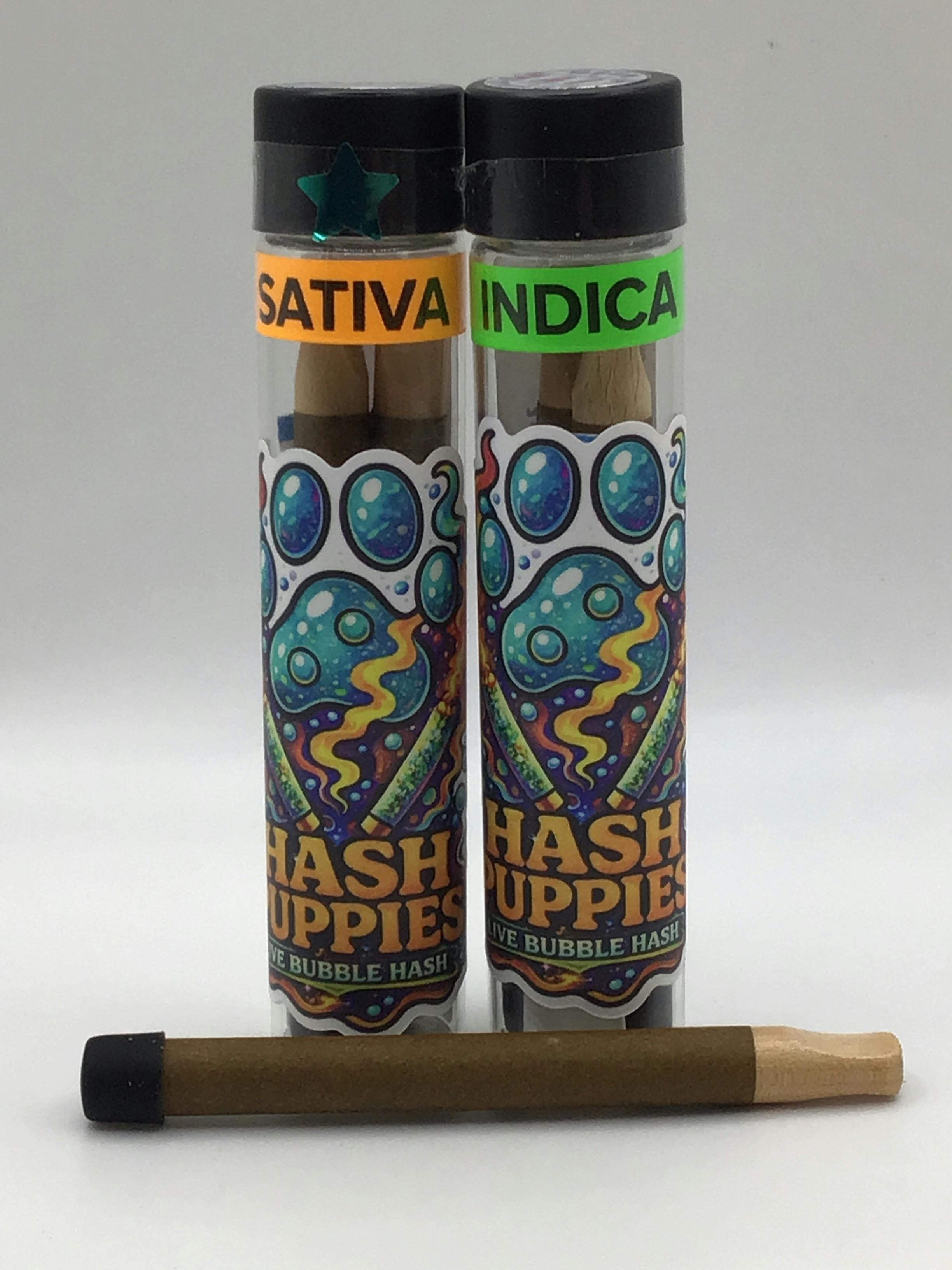 1.2g Infused Hash Puppies 2pk Prerolls (Rotating Strains) by Current Myth