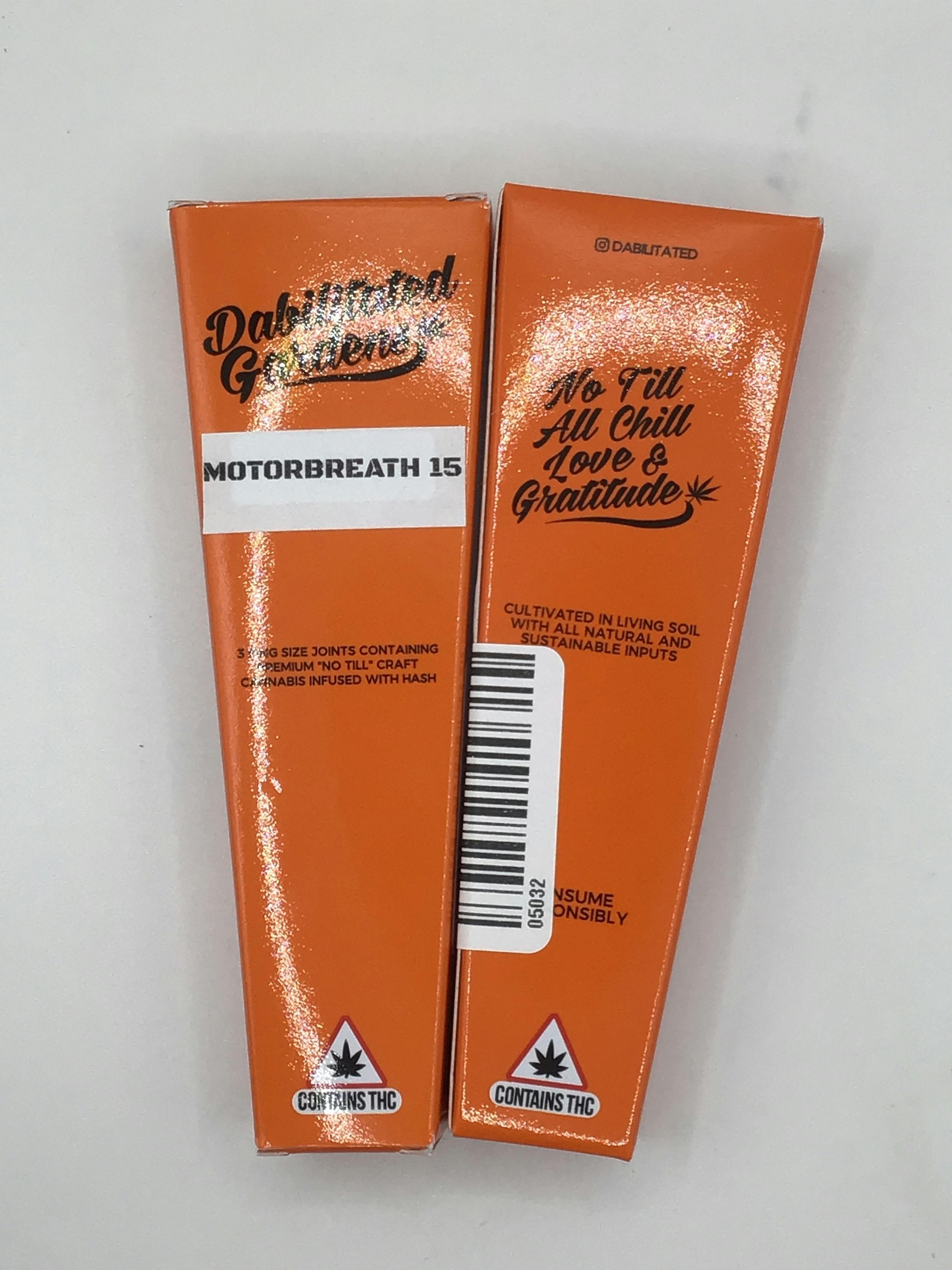 3 Motorbreath King Sized Prerolls Rolled with Hash by Dabilitated Gardens