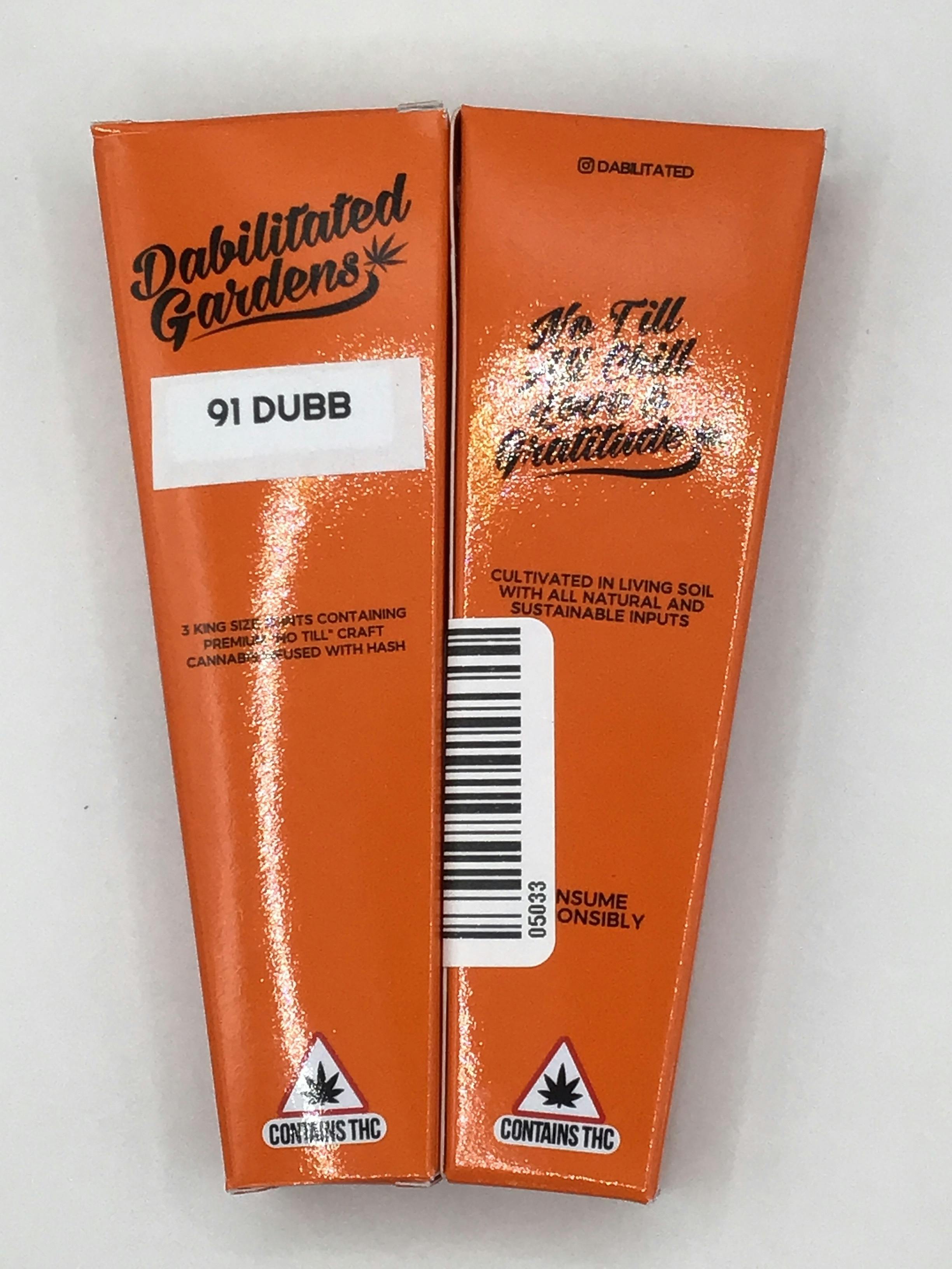 3 91 Dubb King Sized Prerolls Rolled with Hash by Dabilitated Gardens