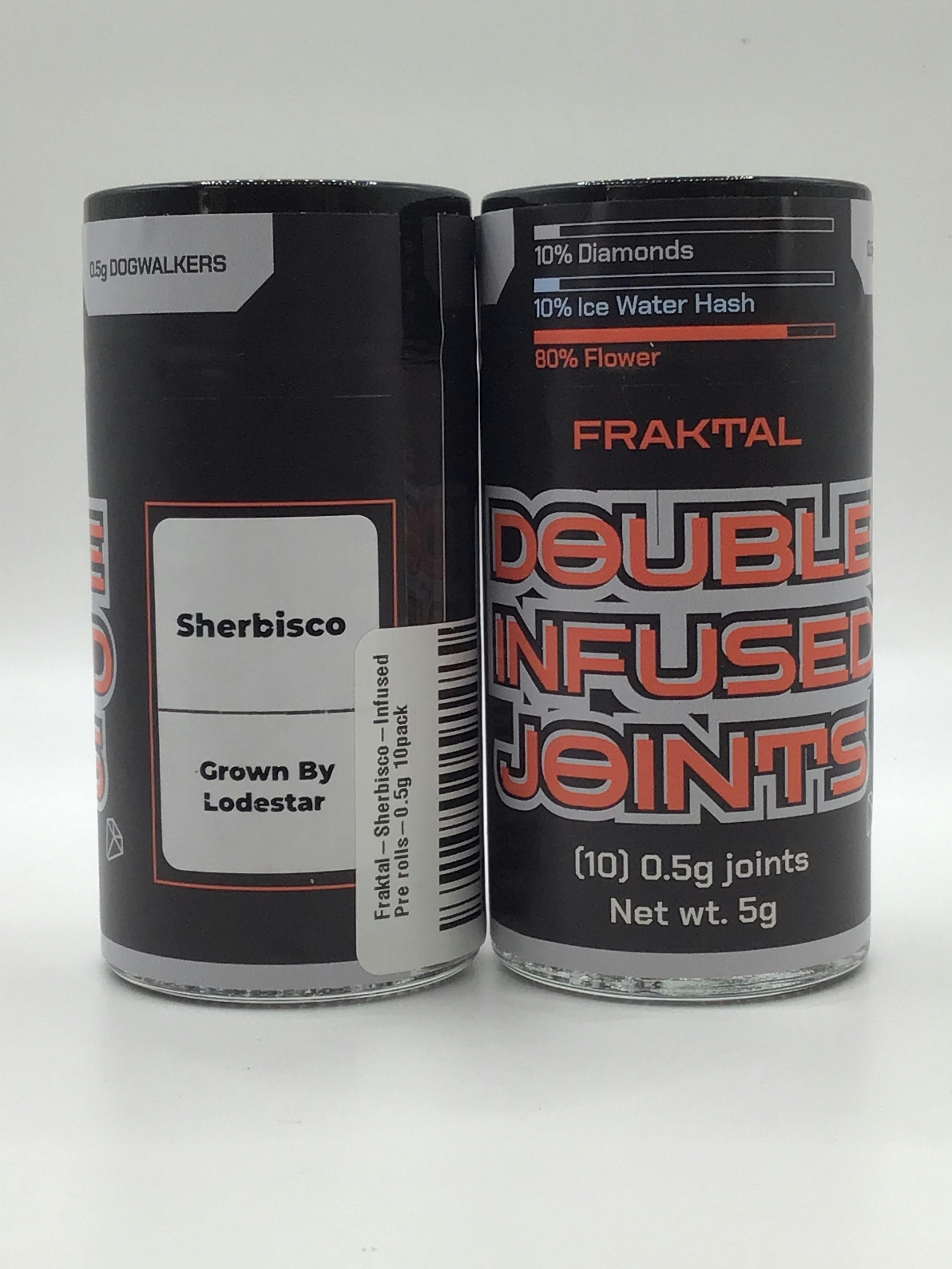 0.5g Sherbisco Double Infused Dog Walkers 10pk by FRAKTAL