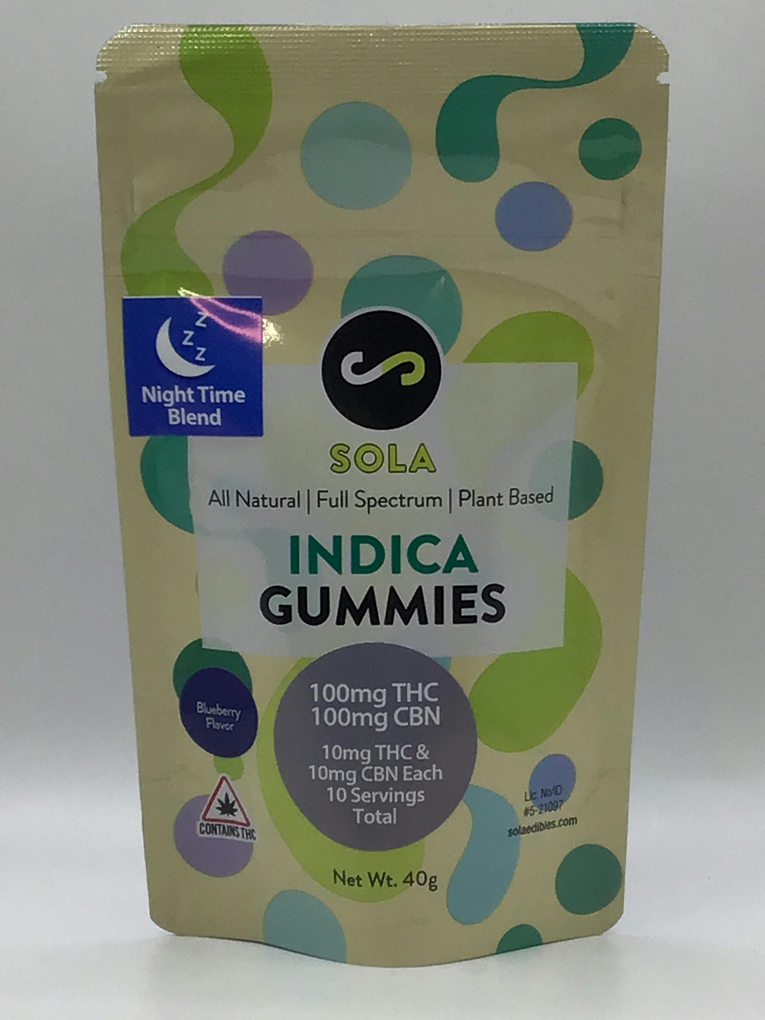 100mg THC:CBN 1:1 Gummies - Blueberry Flavor Pack