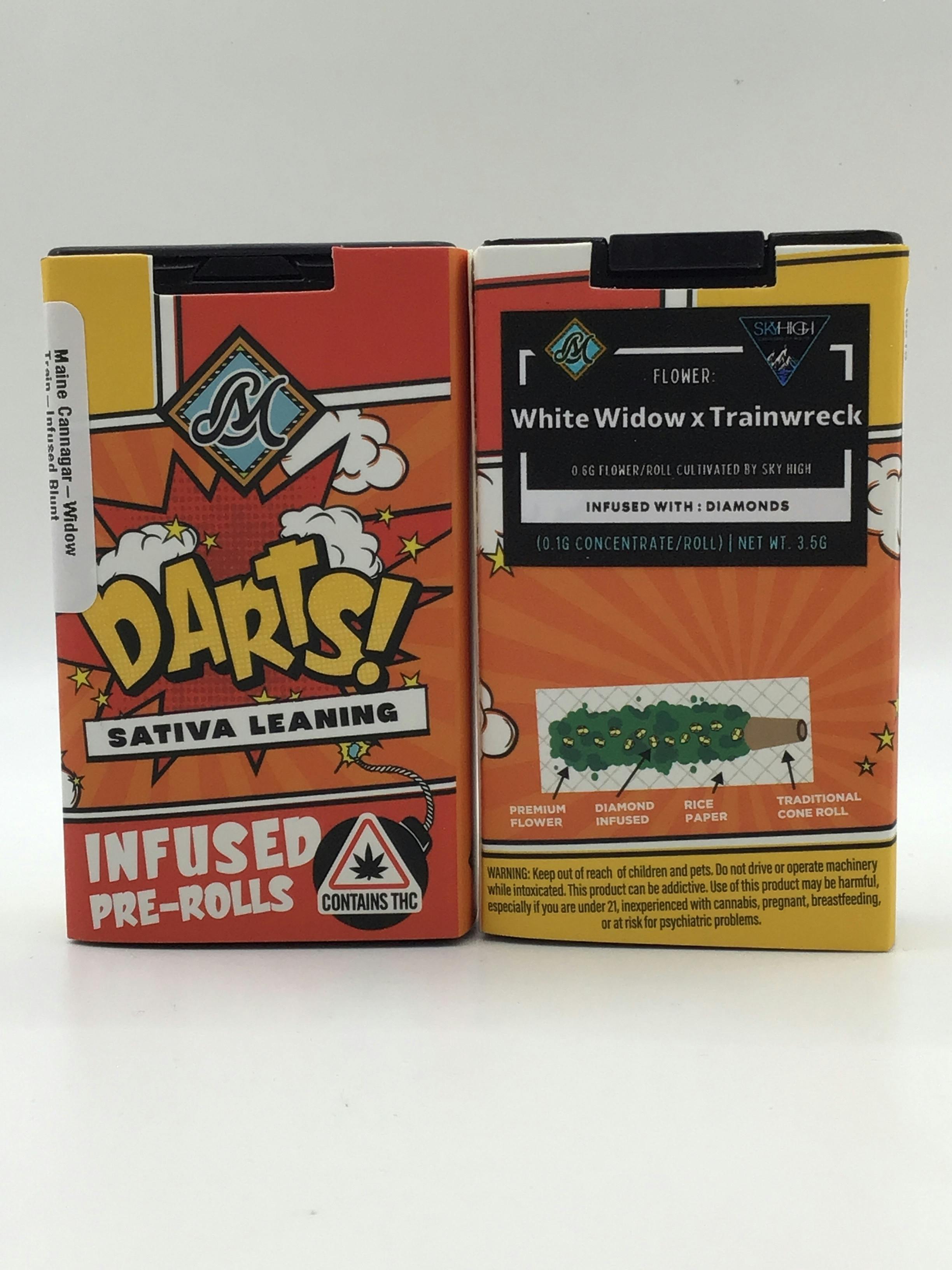 5 pk Infused Darts (White Widow x Trainwreck) by Maine Cannagar Co.