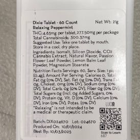 Dixie | Peppermint Relaxing Tablets | 60 x 5mg