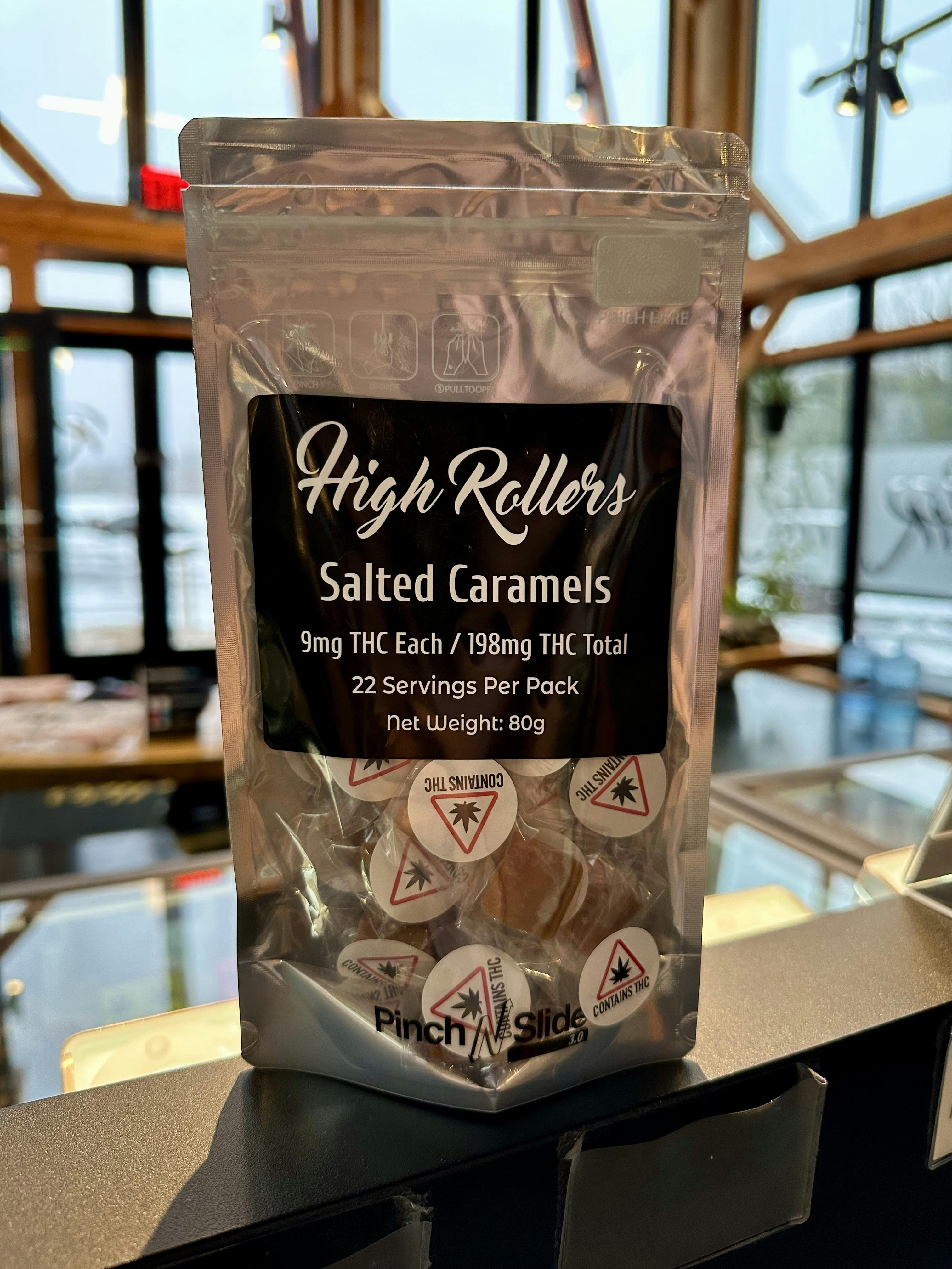 High Rollers - Edibles - Salted Caramel - 200mg | 20pk | 10mg/ea