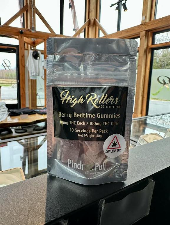 High Rollers - Terpene Gummies - Berry Bedtime/10mg/100mg | Gummies | 10pk