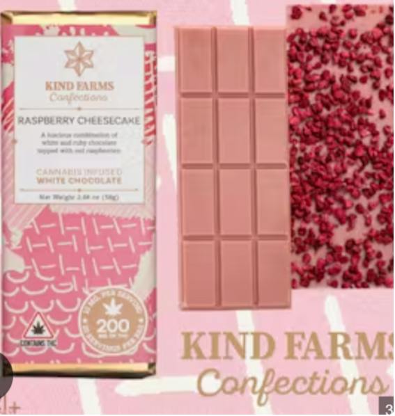 Kind Farms - Bar - Raspberry Cheesecake - White Chocolate- 300mg