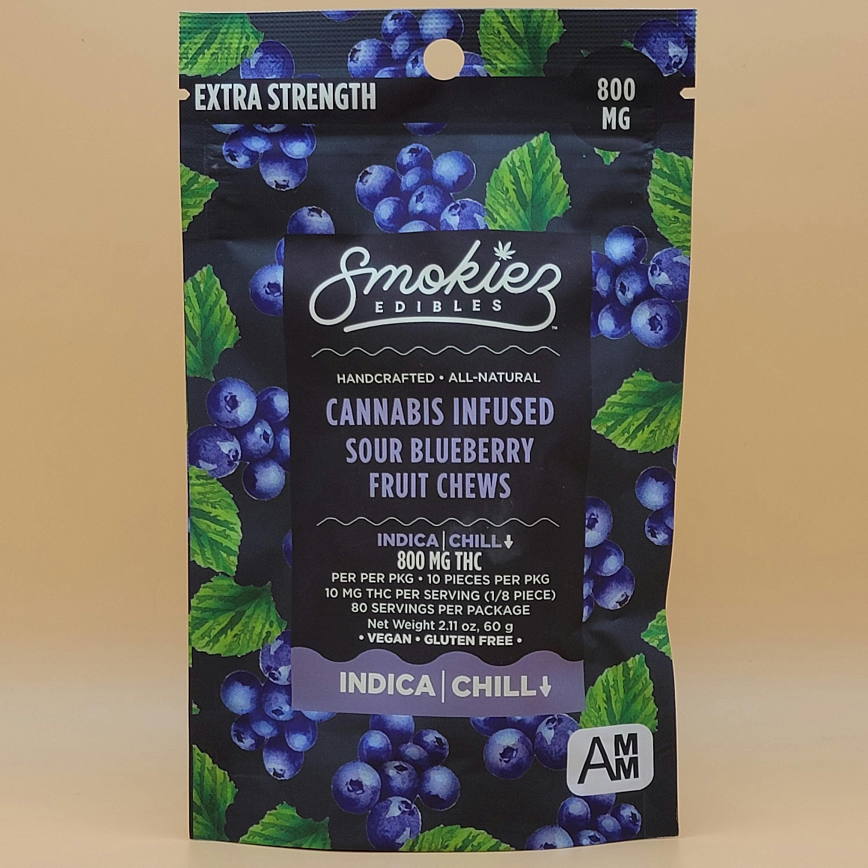 Sour Blueberry 800mg, Smokiez