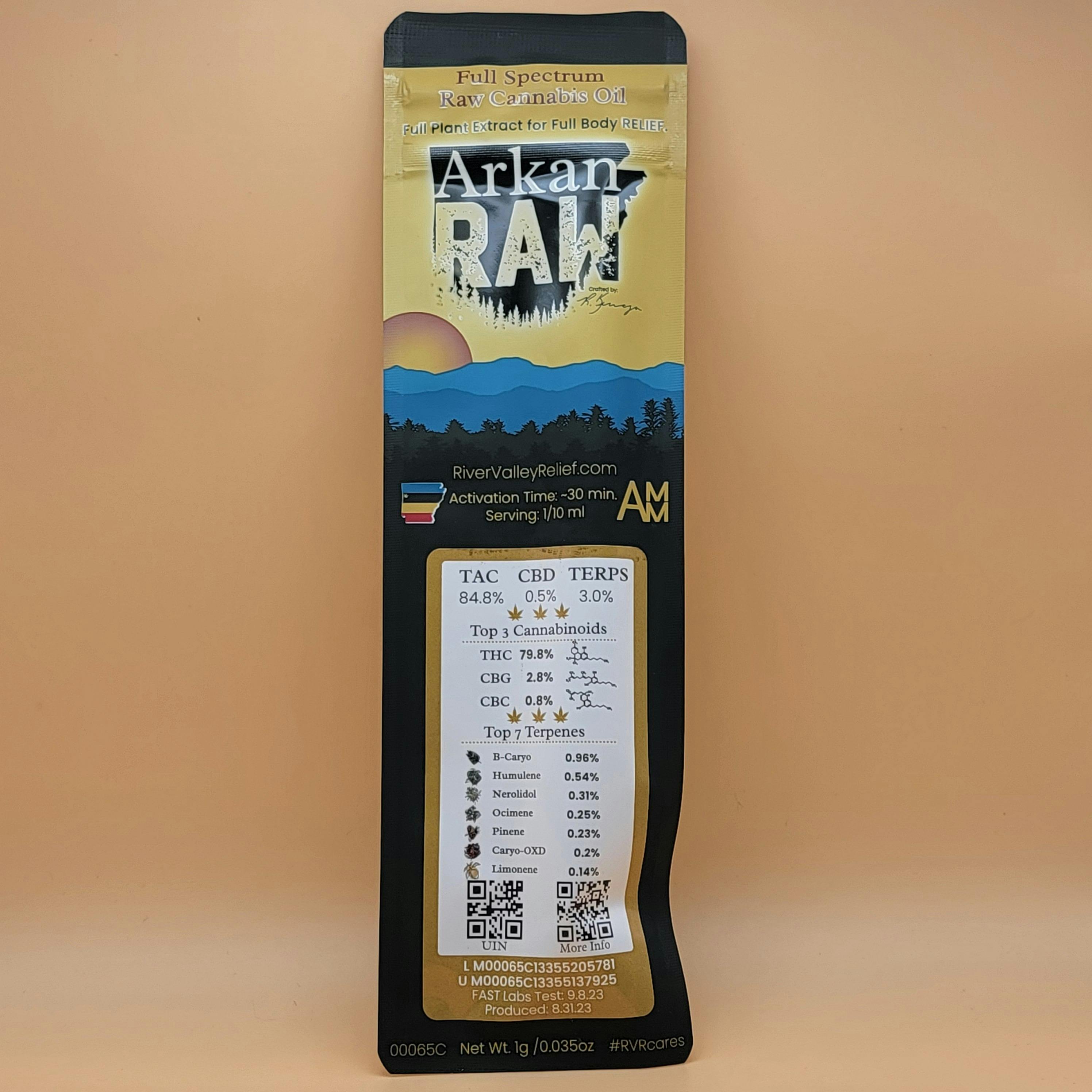 ArkanRaw Full Spectrum Oil 1g, RVR