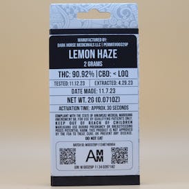 Lemon Haze Distillate Cartridge 2g, The Clear