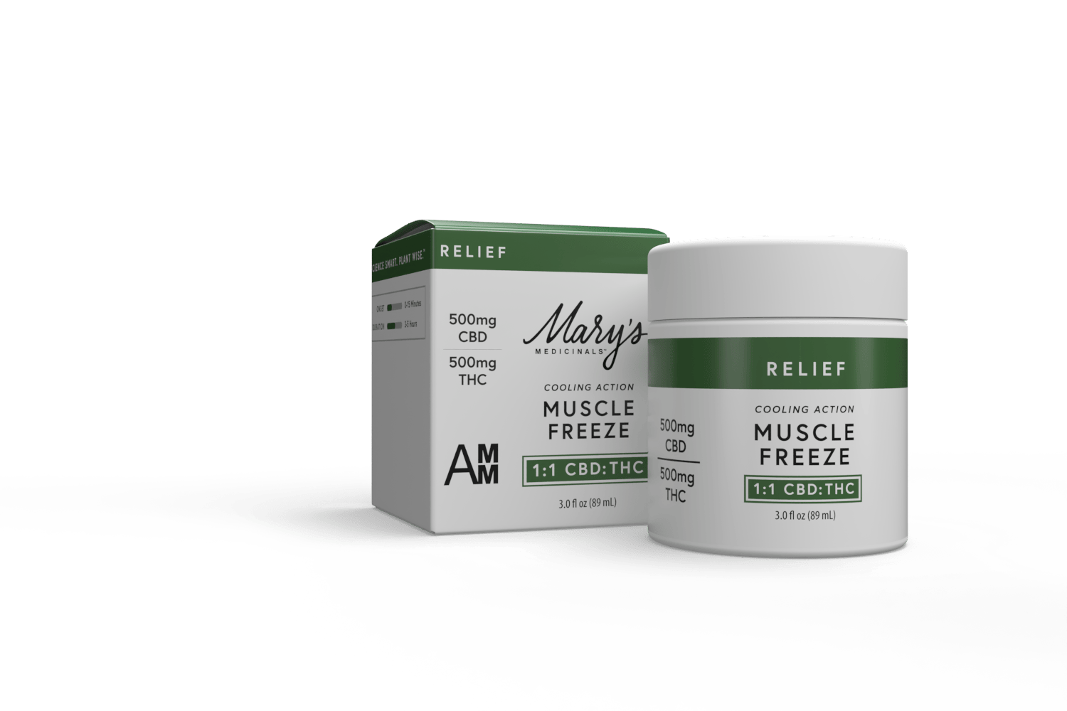 Muscle Freeze Topical 1:1 THC:CBD 500mg, Dark Horse