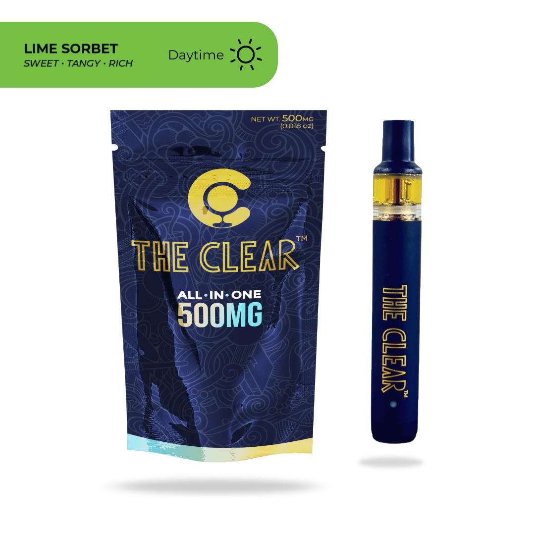 The CLEAR Original All-in-One 500mg | Lime Sorbet at Custom Cannabis
