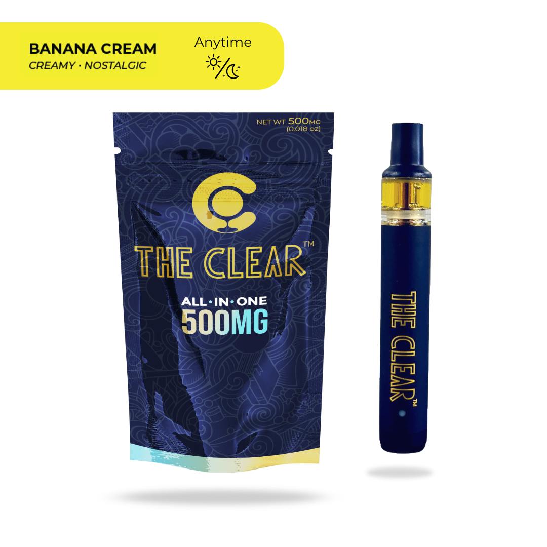The CLEAR | Original All-in-One 500mg - Banana Cream at Custom Cannabis