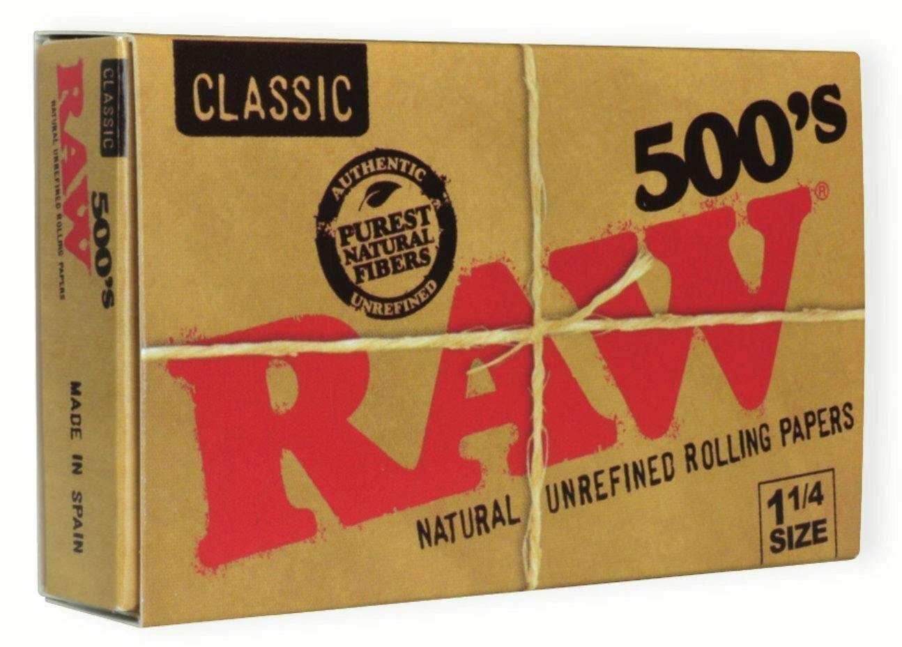 RAW | 500'S | SLOW BURNING PAPERS | 500 CT
