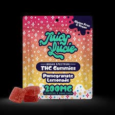 JUICY LUCIE | POMEGRANATE LEMONADE | VEGAN & GLUTEN FREE GUMMIES | 200MG