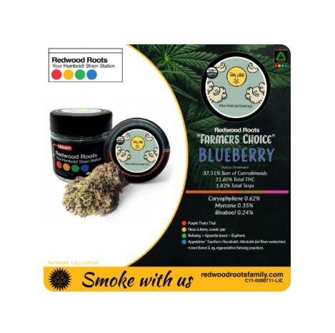 REDWOOD ROOTS FAMILY: Farmer S Choice Blueberry By Wild Weed Botanicals