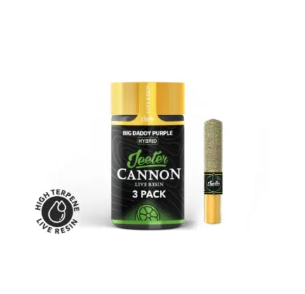 JEETER - LIVE RESIN BABY CANNON INFUSED PREROLL 3PK [1.5G] BIG DADDY PURPLE