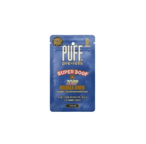 PUFF - BUBBLE HASH PREROLL 5PK [2.5G] SUPER BOOF X ZOAP