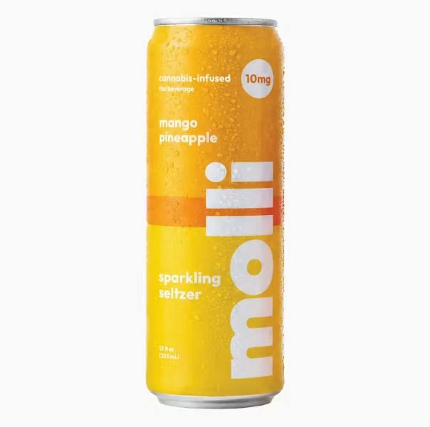 Molli: Sparkling Seltzer 12FLOZ Pineapple Mango