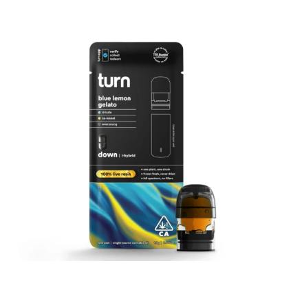 TURN - TURN DOWN LIVE RESIN POD [1G] BLUE LEMON GELATO