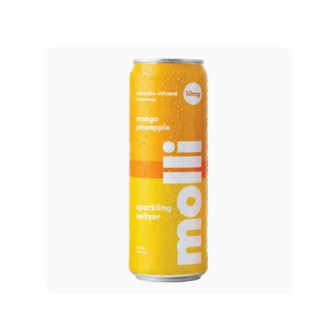 Molli: Sparkling Seltzer 12FLOZ Pineapple Mango
