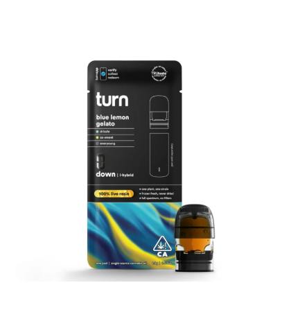 TURN - TURN DOWN LIVE RESIN POD [1G] BLUE LEMON GELATO