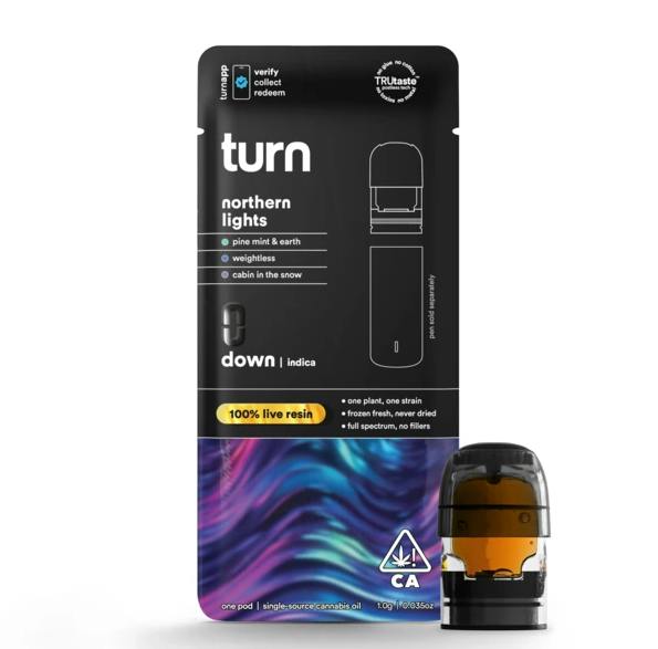 TURN - TURN DOWN LIVE RESIN POD [1G] NORTHERN LIGHTS