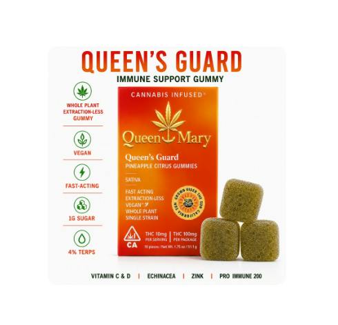 QUEEN MARY - GUMMIES 10PK [100MG] PINEAPPLE CITRUS