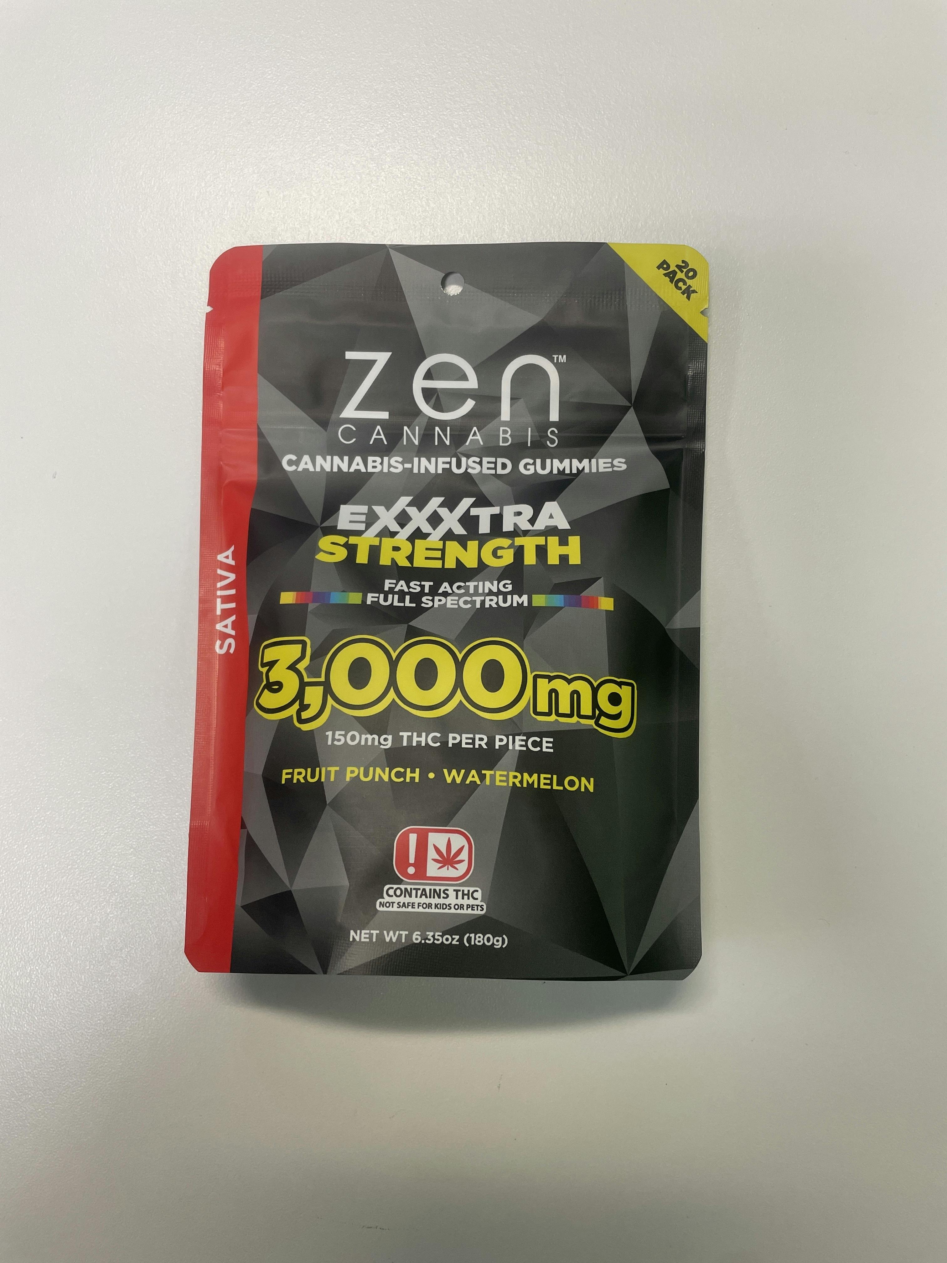 ZEN - Extra Strength Asstd Sativa 3000mg cannabis product