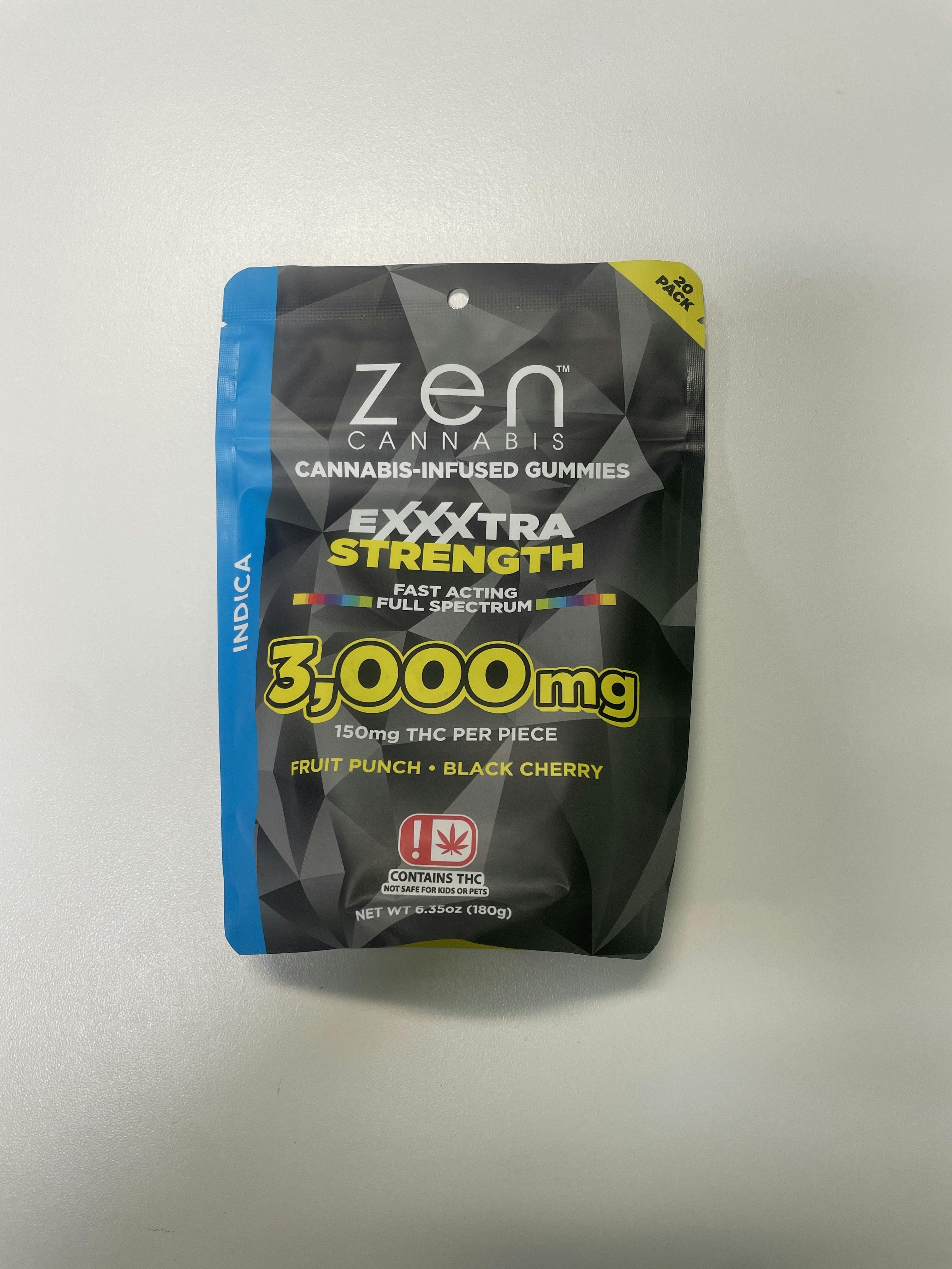ZEN - Extra Strength Asstd Indica 3000mg cannabis product