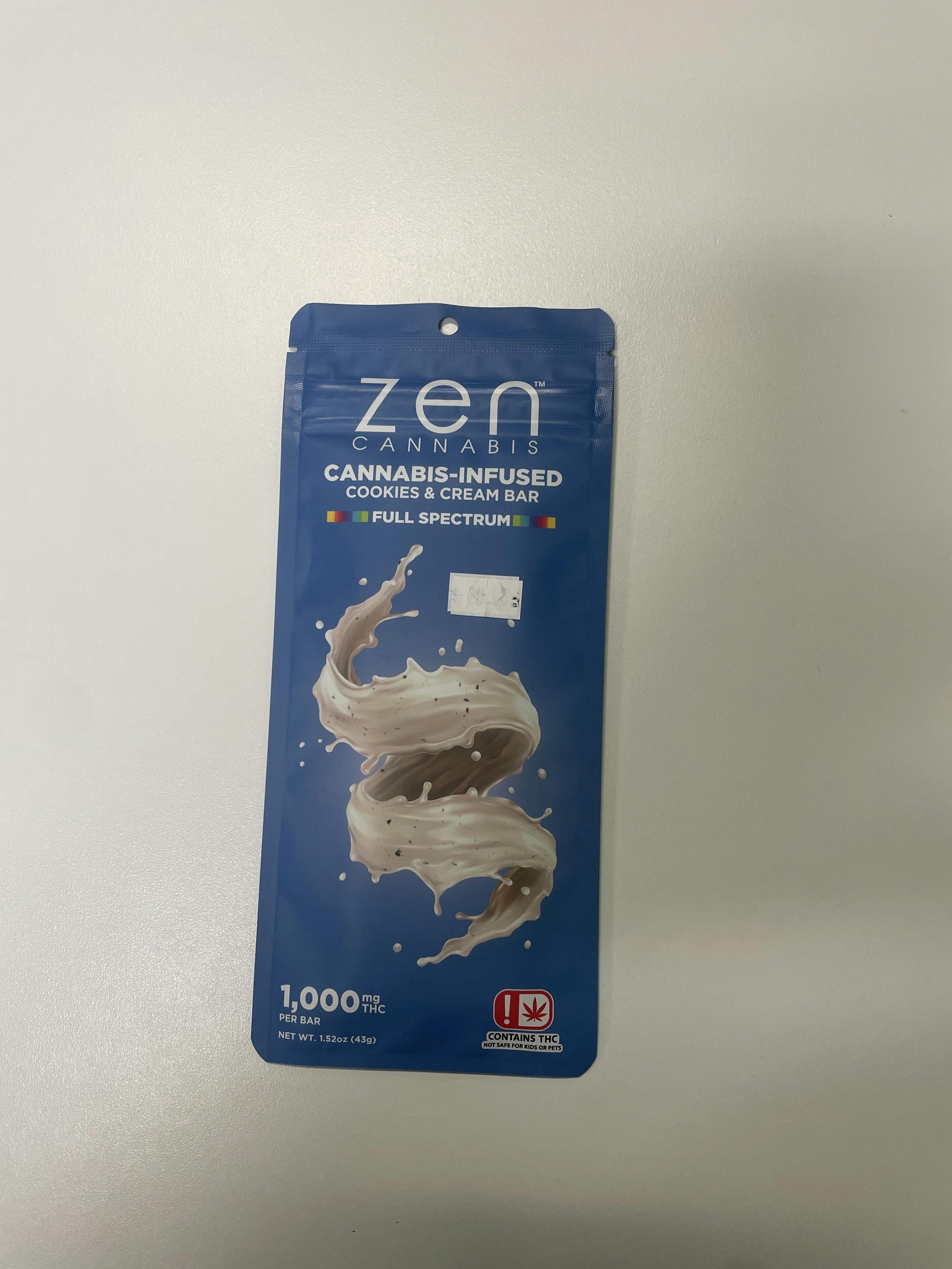 Cookies & Cream Bar by Zen Cannabis