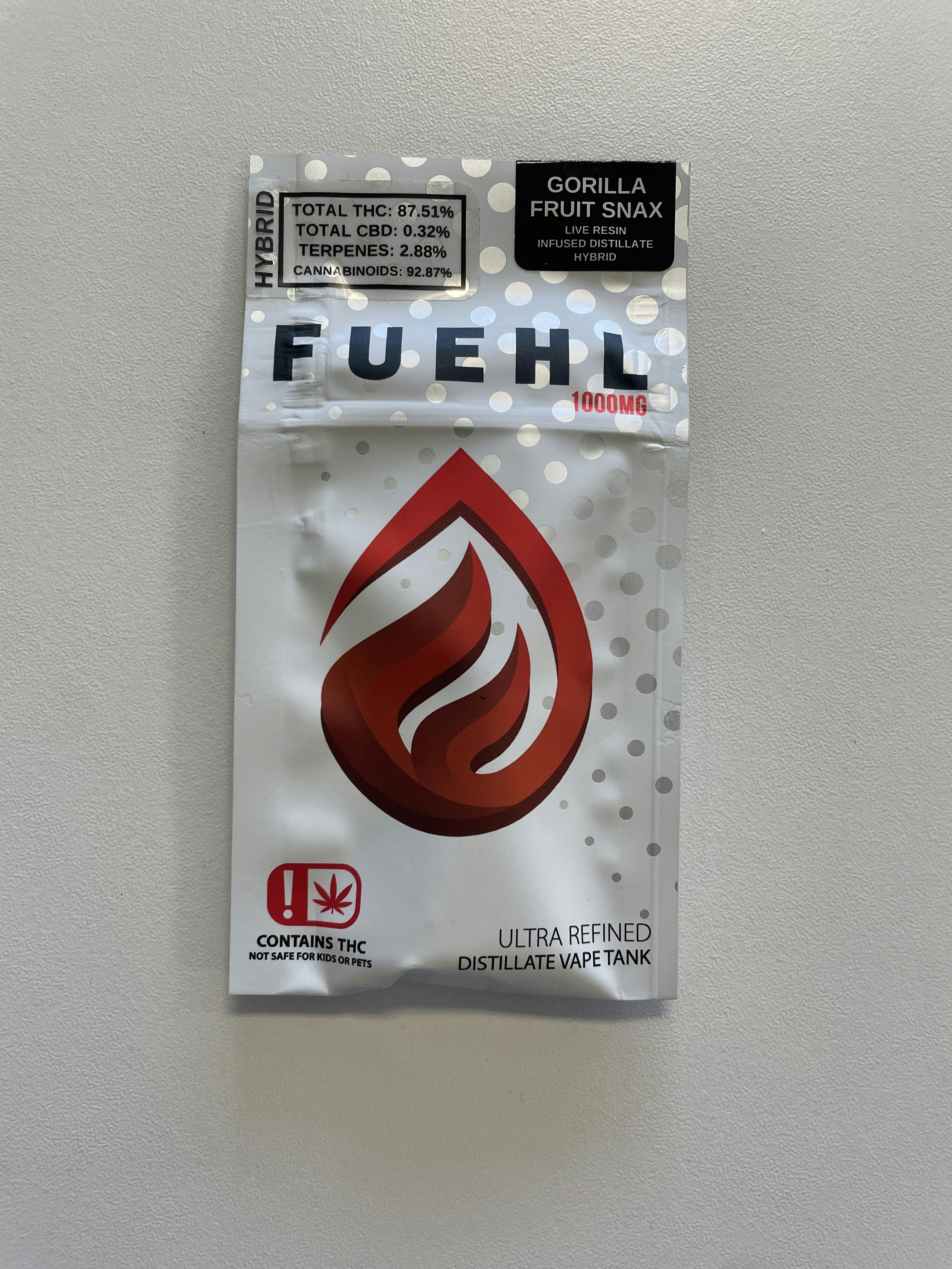 FUEHL-Distillate 1000mg Cartridge (LR Infused) - Gorilla Fruit Snax - 04931