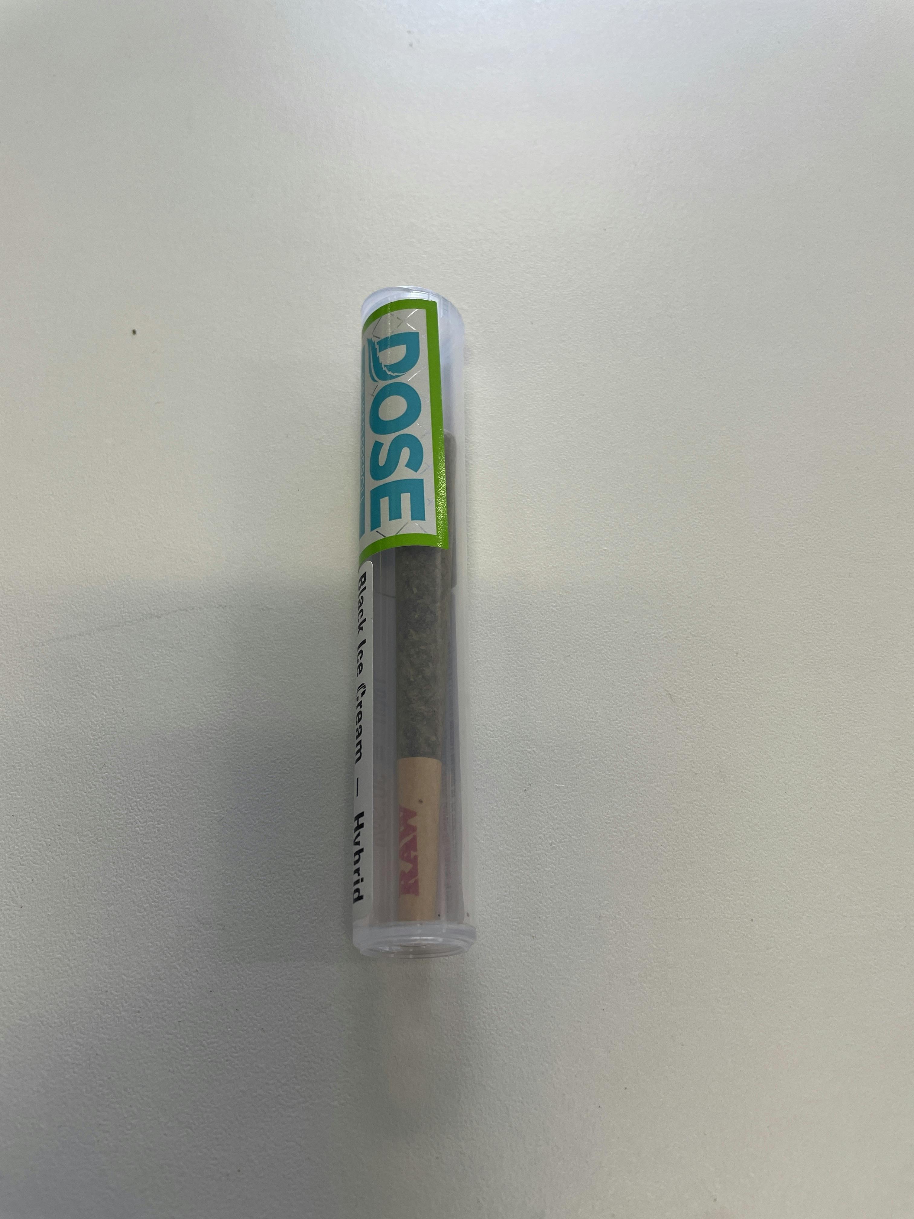 Dose -Pre-Rolls (Infused) - Black Ice Cream - 1g